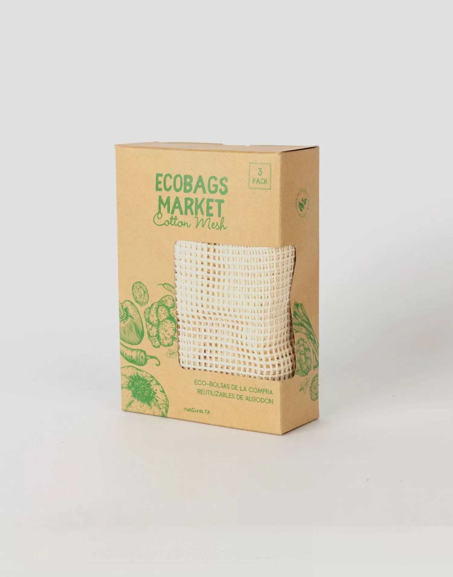 Reduce & Reuse | Kitchen*Natura Selection 3 Pack Market Bags 116222-Natural