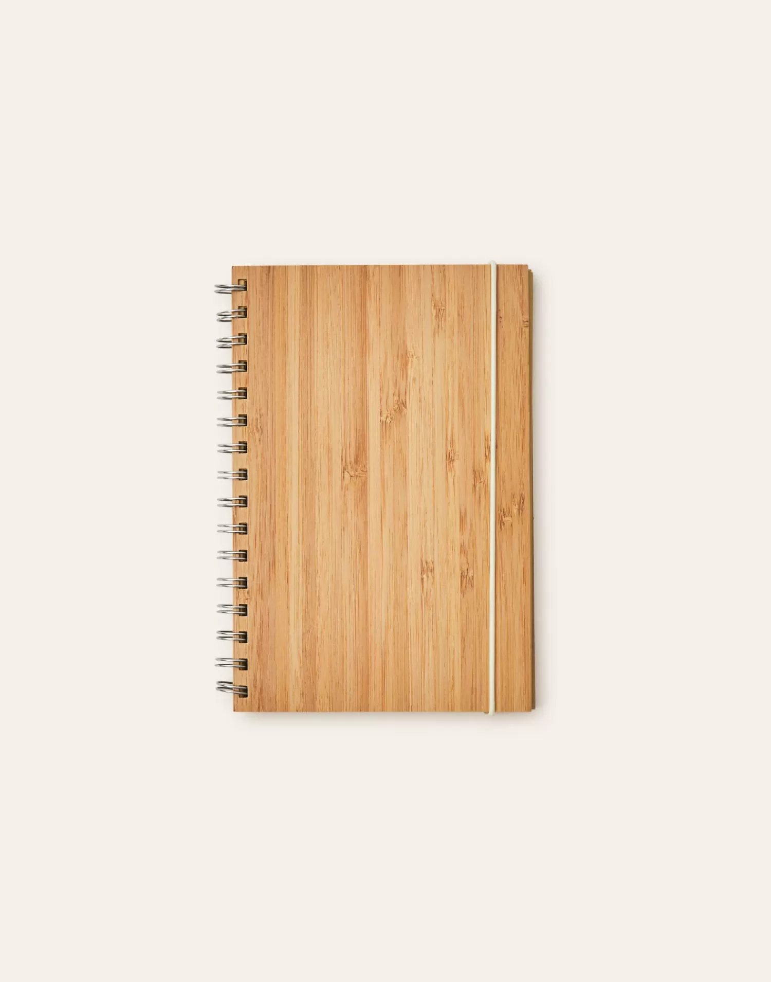 Stationery*Natura Selection A5 Bamboo Cover Notebook With Elastic Band 146005-BEIG
