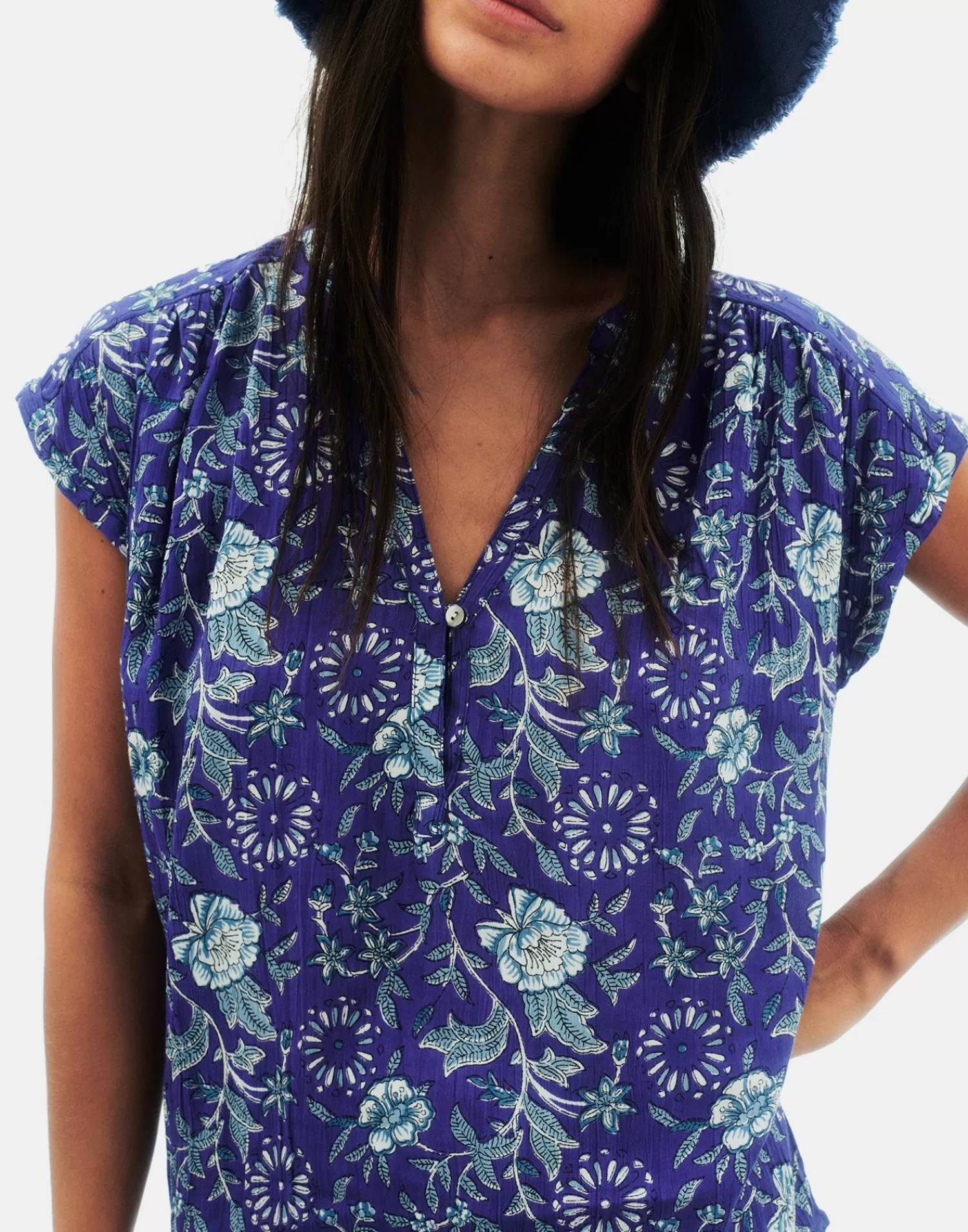 Shirts & Blouses | T-Shirts & Tops*Natura Selection Adriatico Blouse 147759-BLUE
