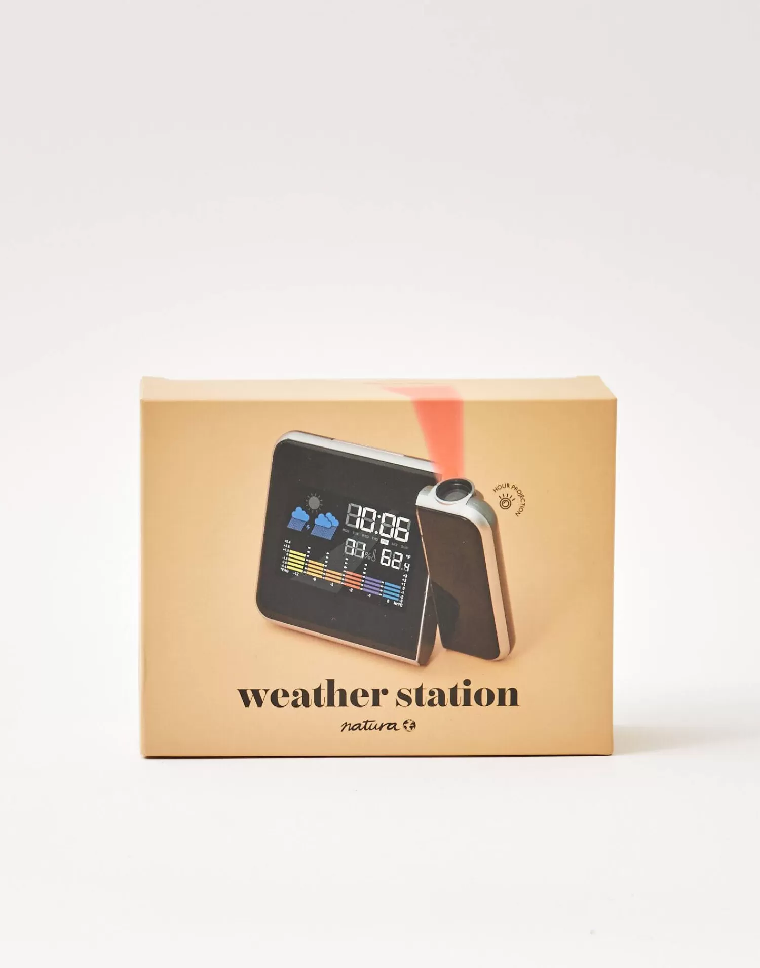 Electronics & Gadget*Natura Selection Alarm Clock With Weather Station And Projector 138482-Black