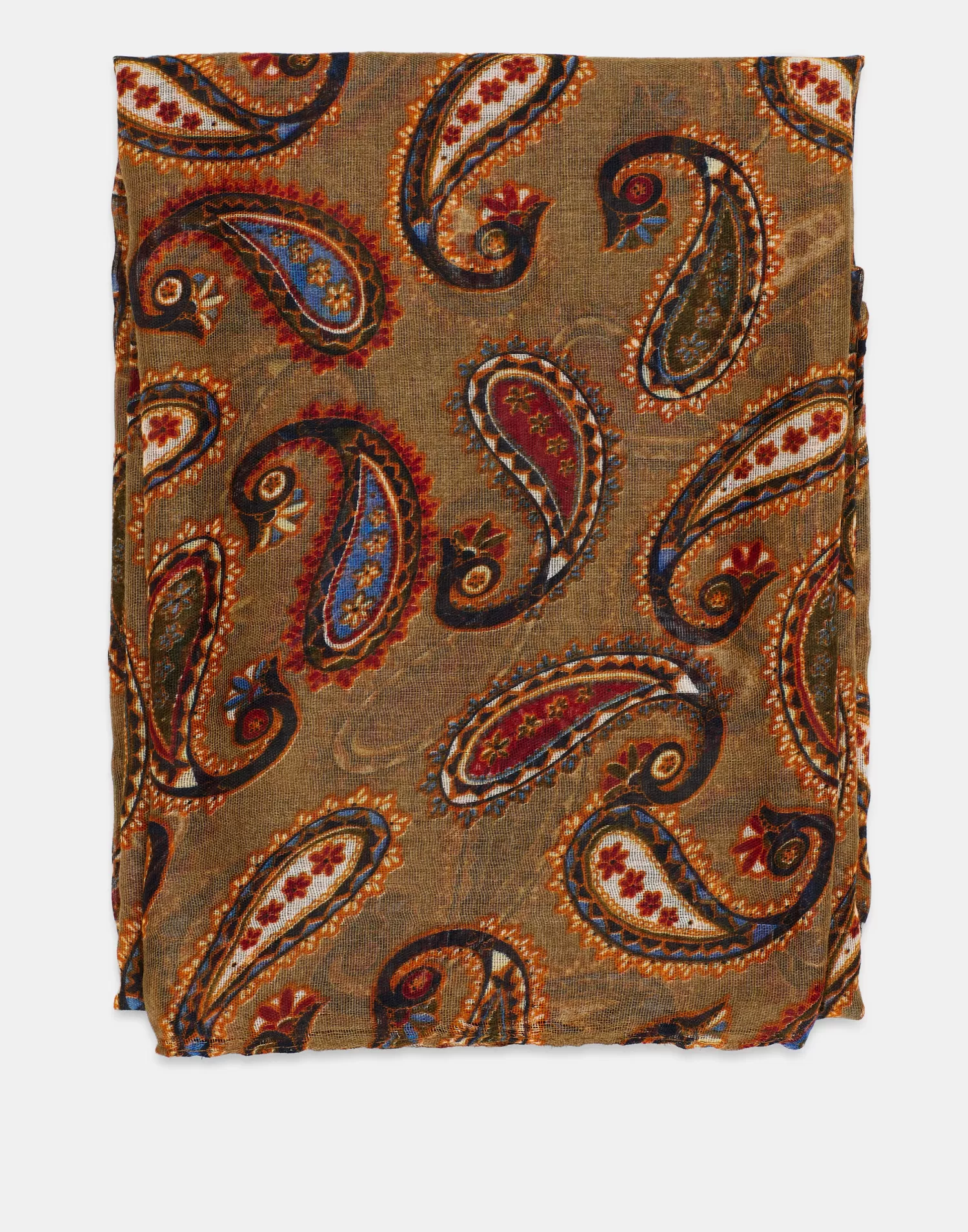 Scarves & Handkerchiefs*Natura Selection Amoeba Print Scarf 150600-BROWN
