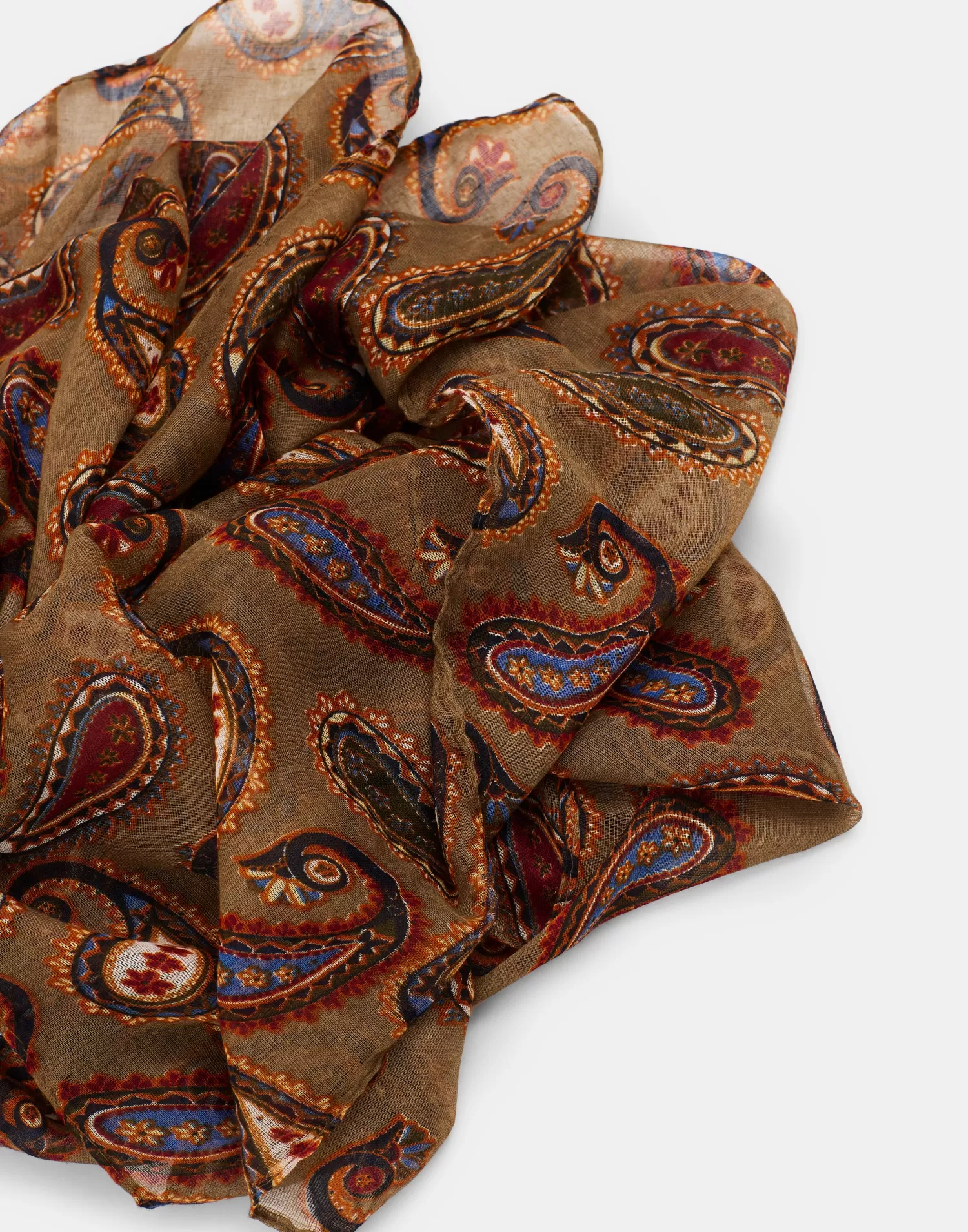 Scarves & Handkerchiefs*Natura Selection Amoeba Print Scarf 150600-BROWN