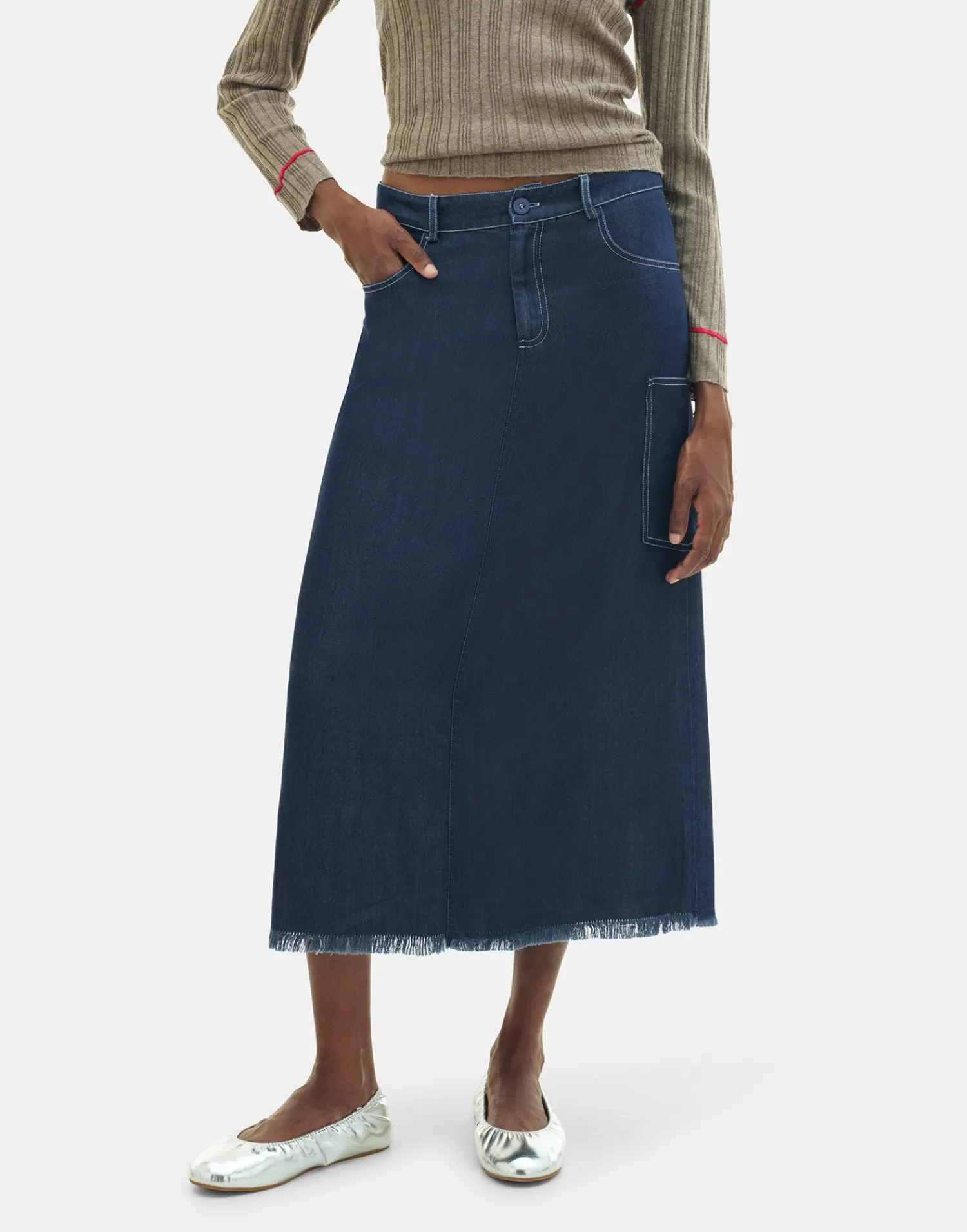 Skirts*Natura Selection Aneira Skirt 149778-NAVYBLUE