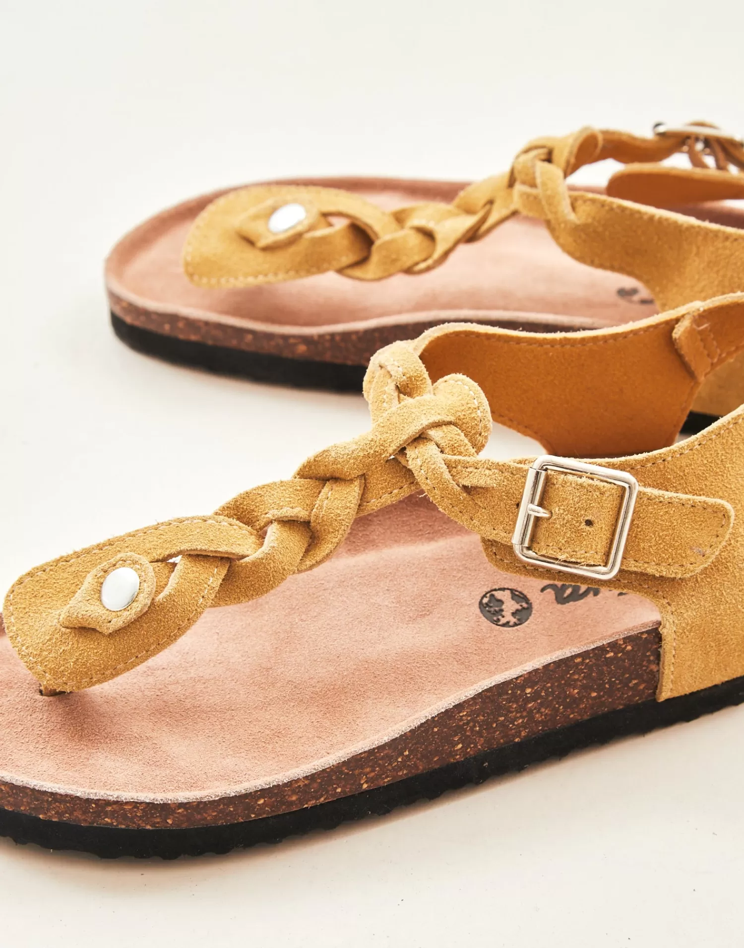 Footwear*Natura Selection Braided Toe Sandal 145441-MOUSTARD