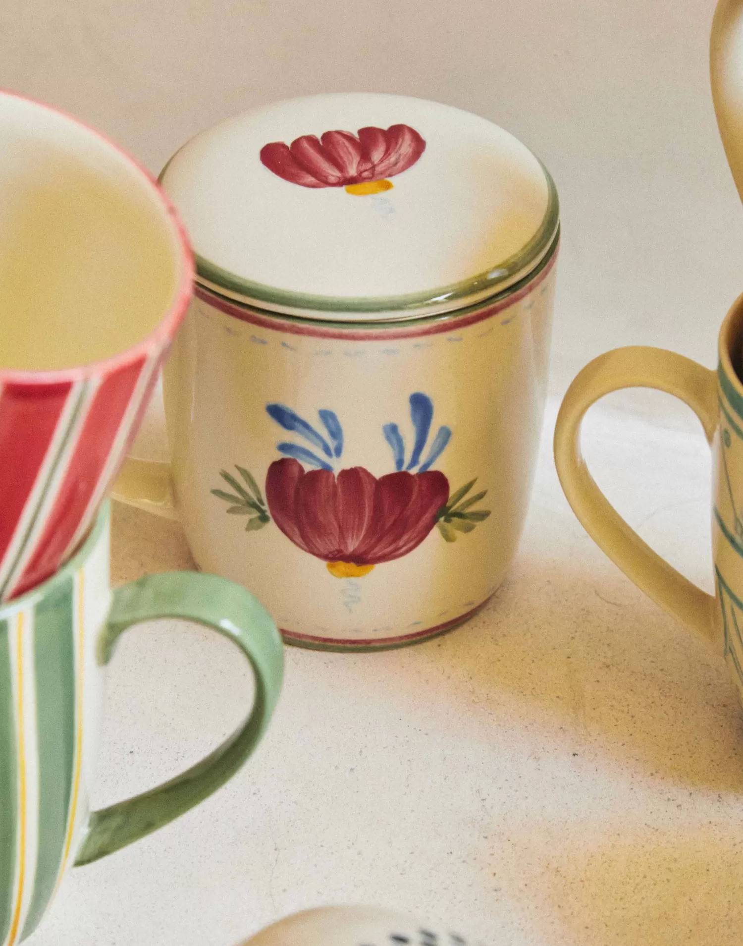 Kitchen*Natura Selection Ceramic Cup With Flores Filter