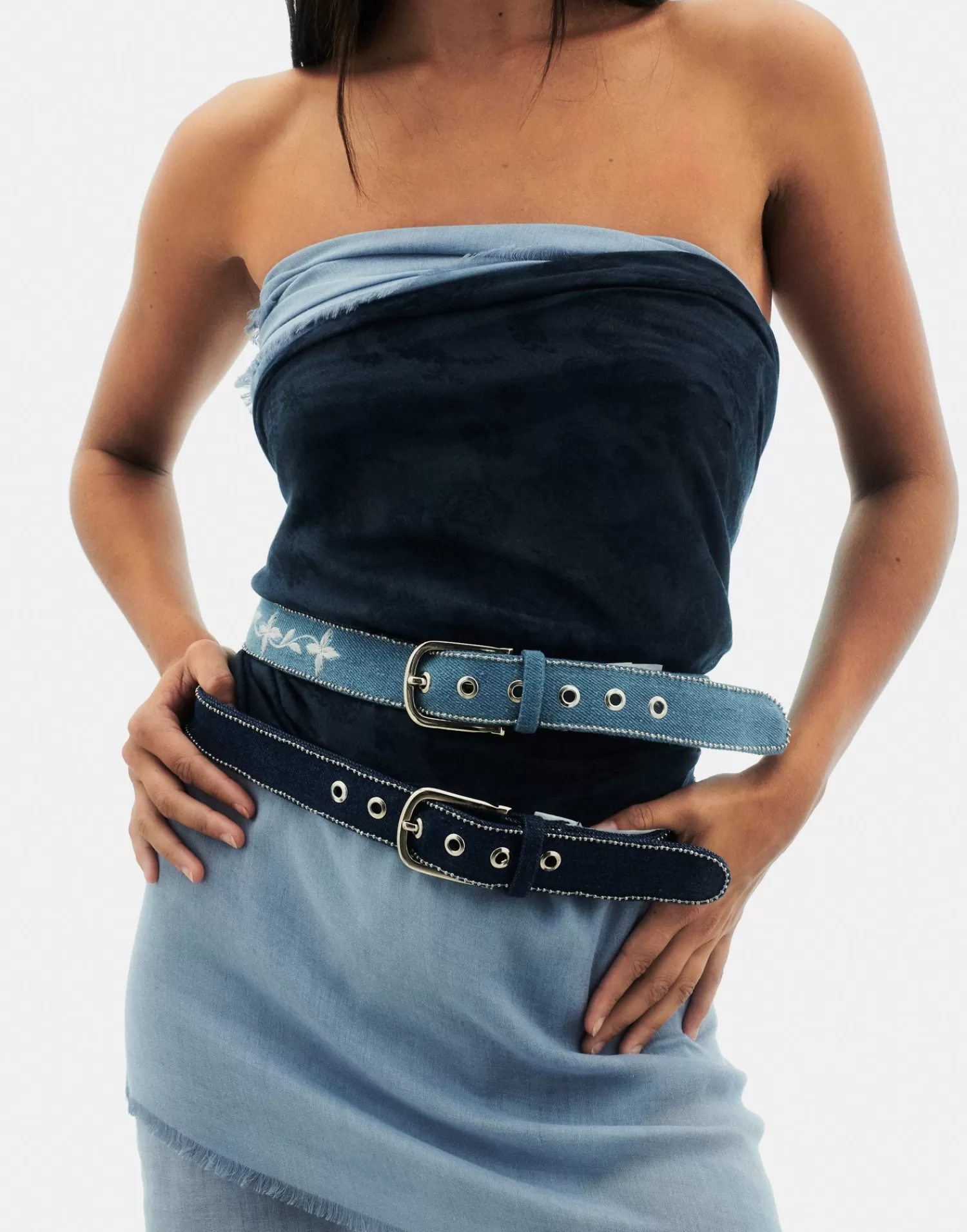 Belts*Natura Selection Denim Belt 147868-NAVYBLUE