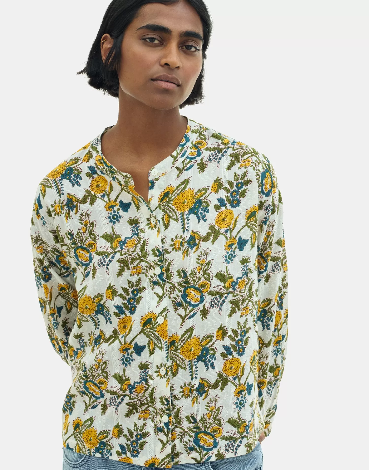 Shirts & Blouses*Natura Selection Dobbi Alasie Blouse 149942-YELLOW