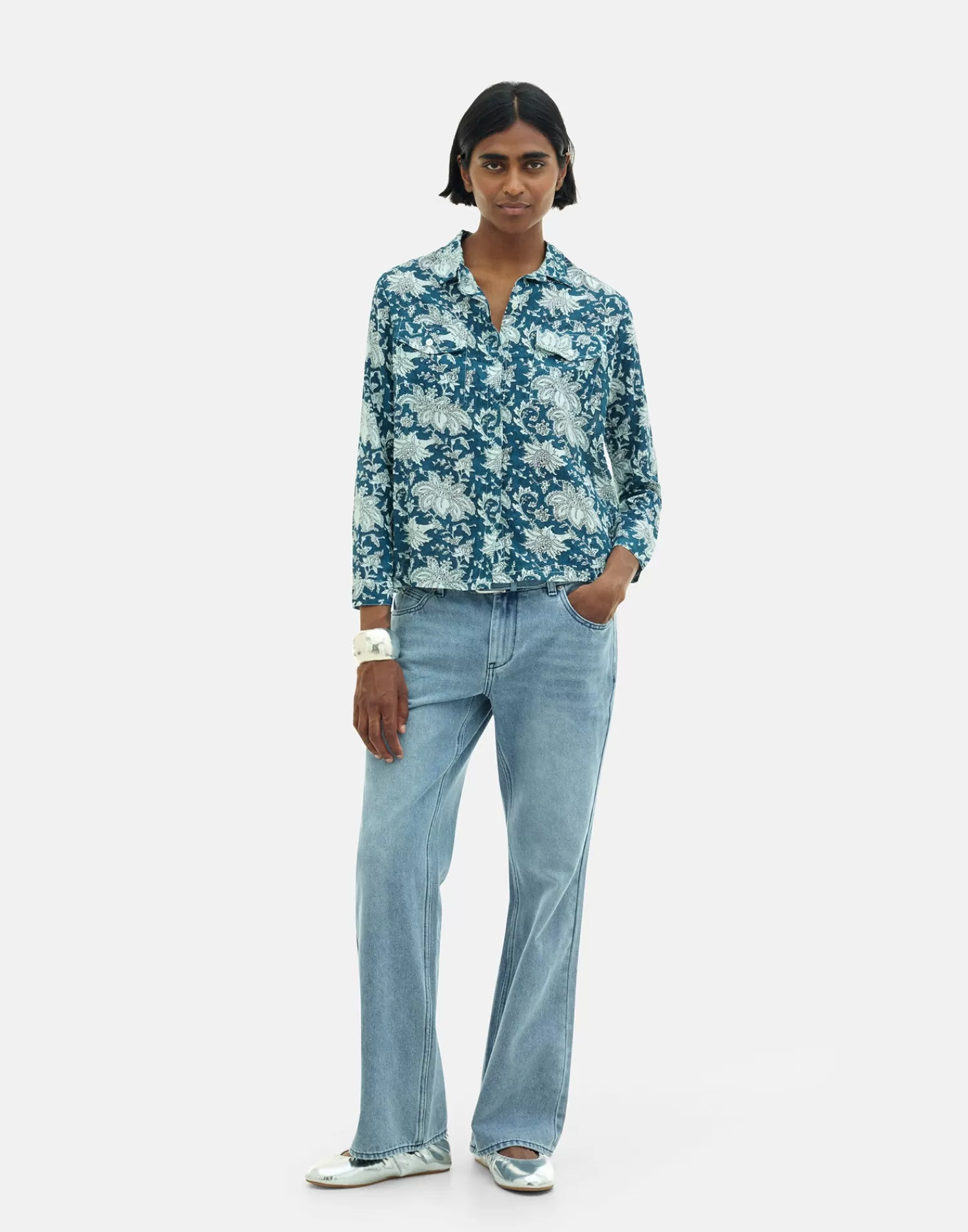 Shirts & Blouses*Natura Selection Dobbi Aninik Shirt 149941-BLUE