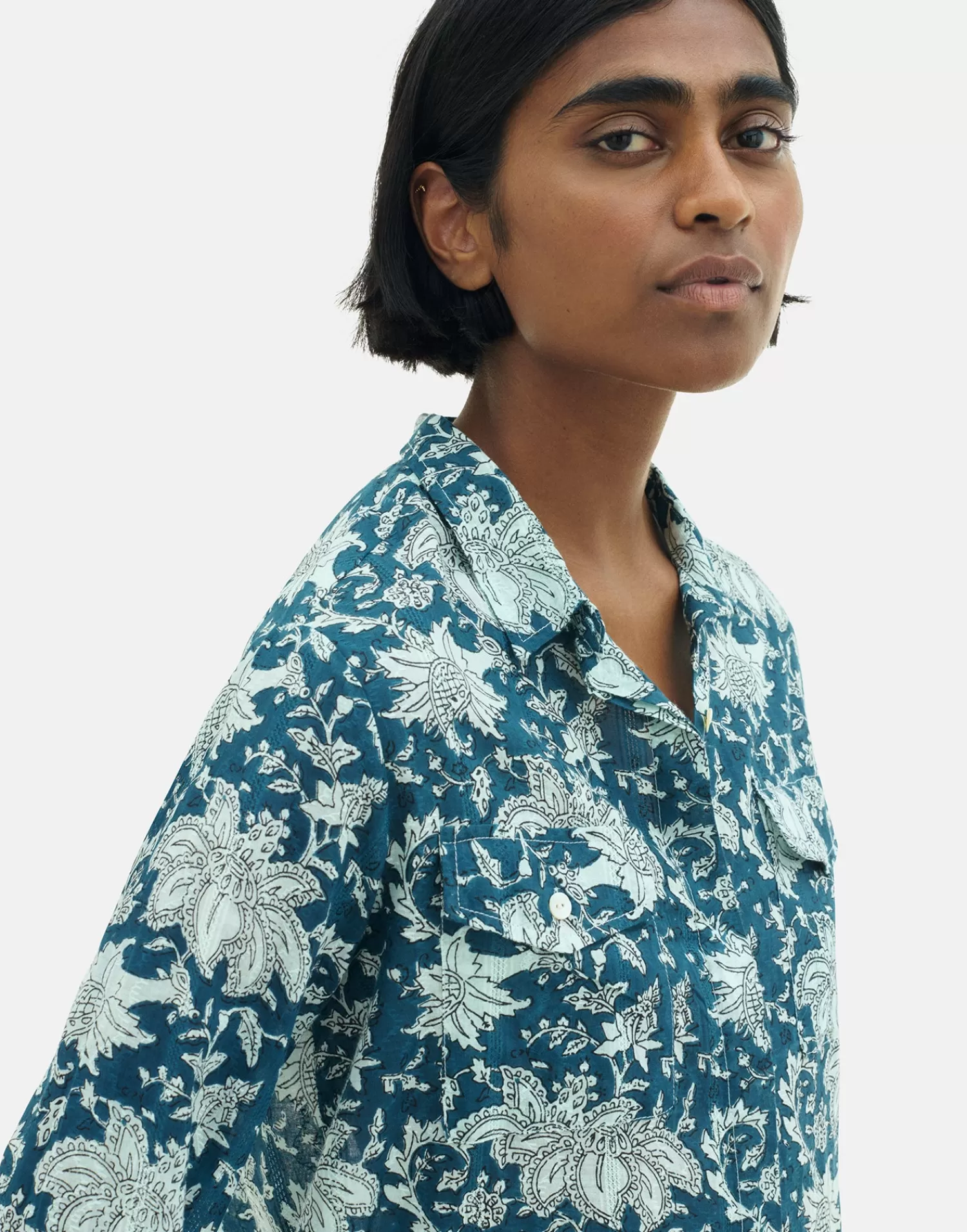 Shirts & Blouses*Natura Selection Dobbi Aninik Shirt 149941-BLUE