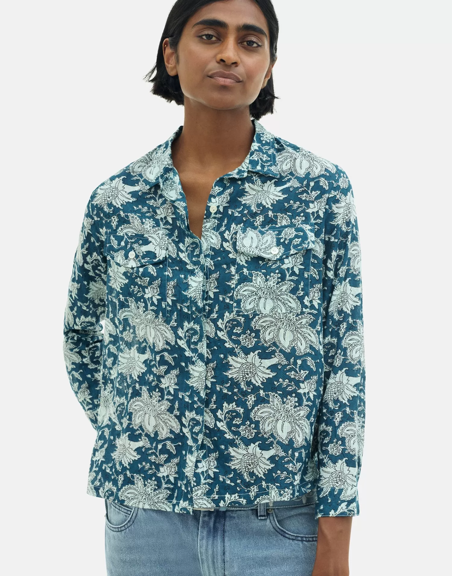 dobbi_aninik_shirt_3-1.webp Shirts & Blouses*Natura Selection Dobbi Aninik Shirt 149941-BLUE