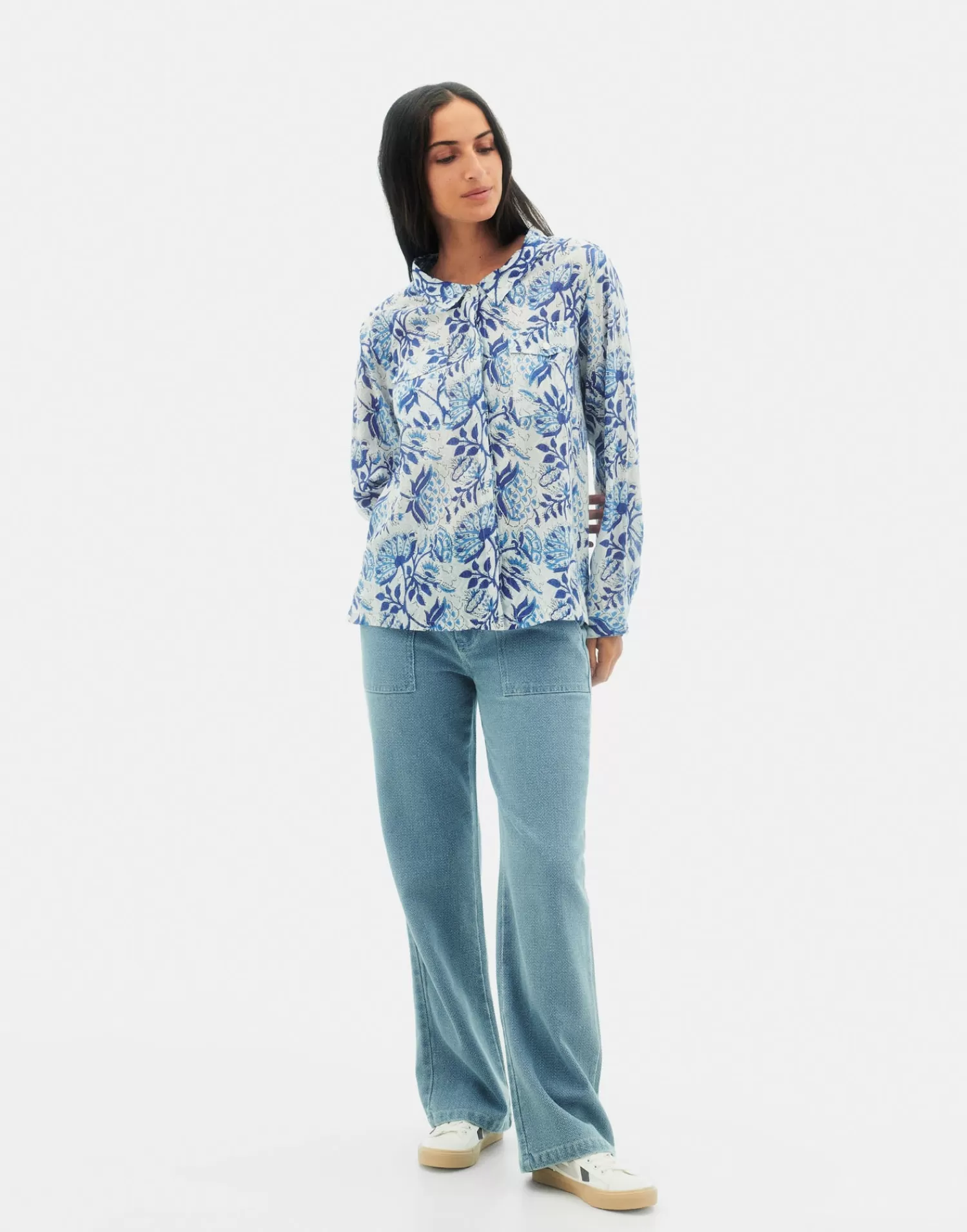 dobbi_benares_shirt_3-1.webp Shirts & Blouses*Natura Selection Dobbi Benares Shirt 147740-BLUE