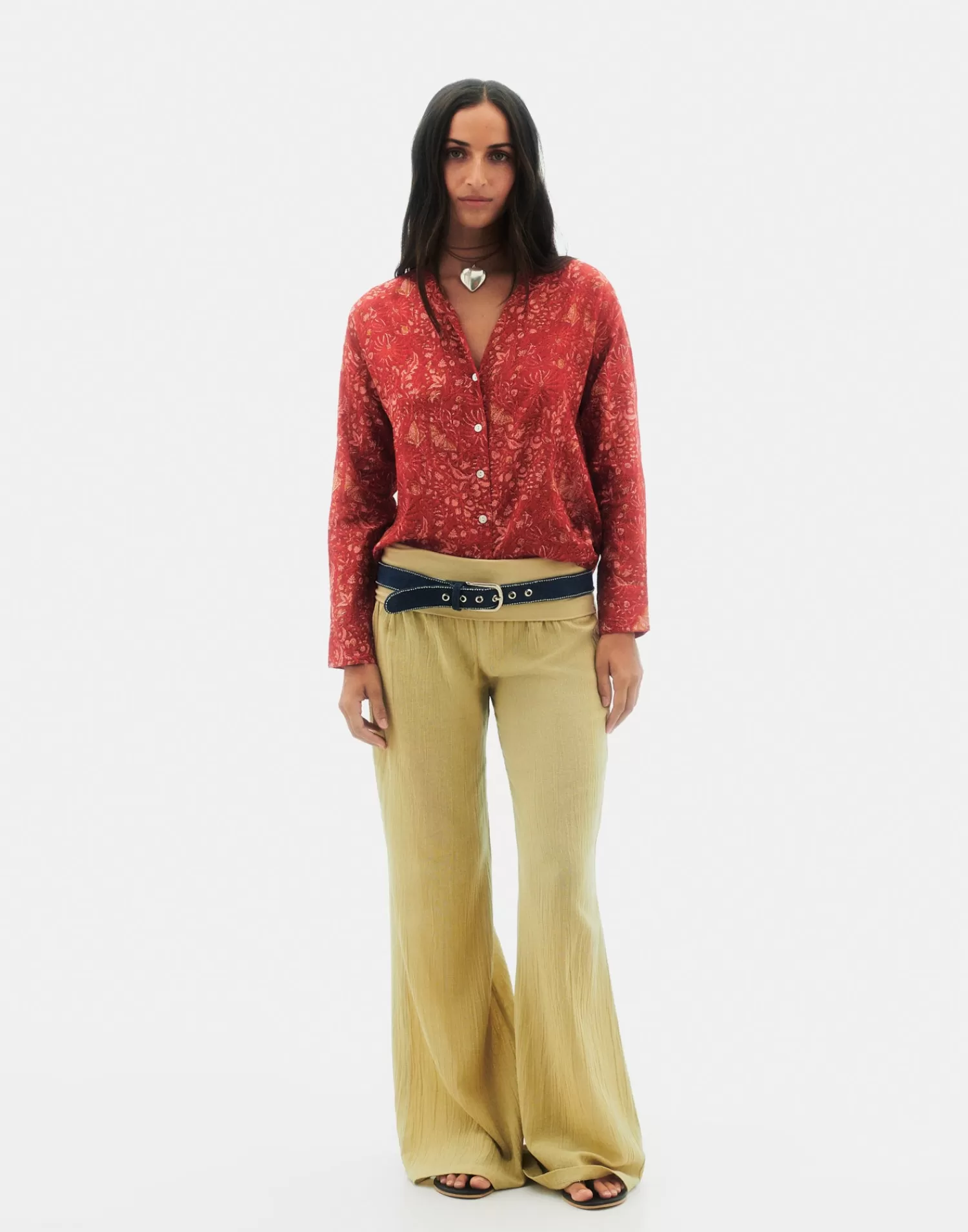 Shirts & Blouses*Natura Selection Dobbi Myssore Blouse 147742-RED