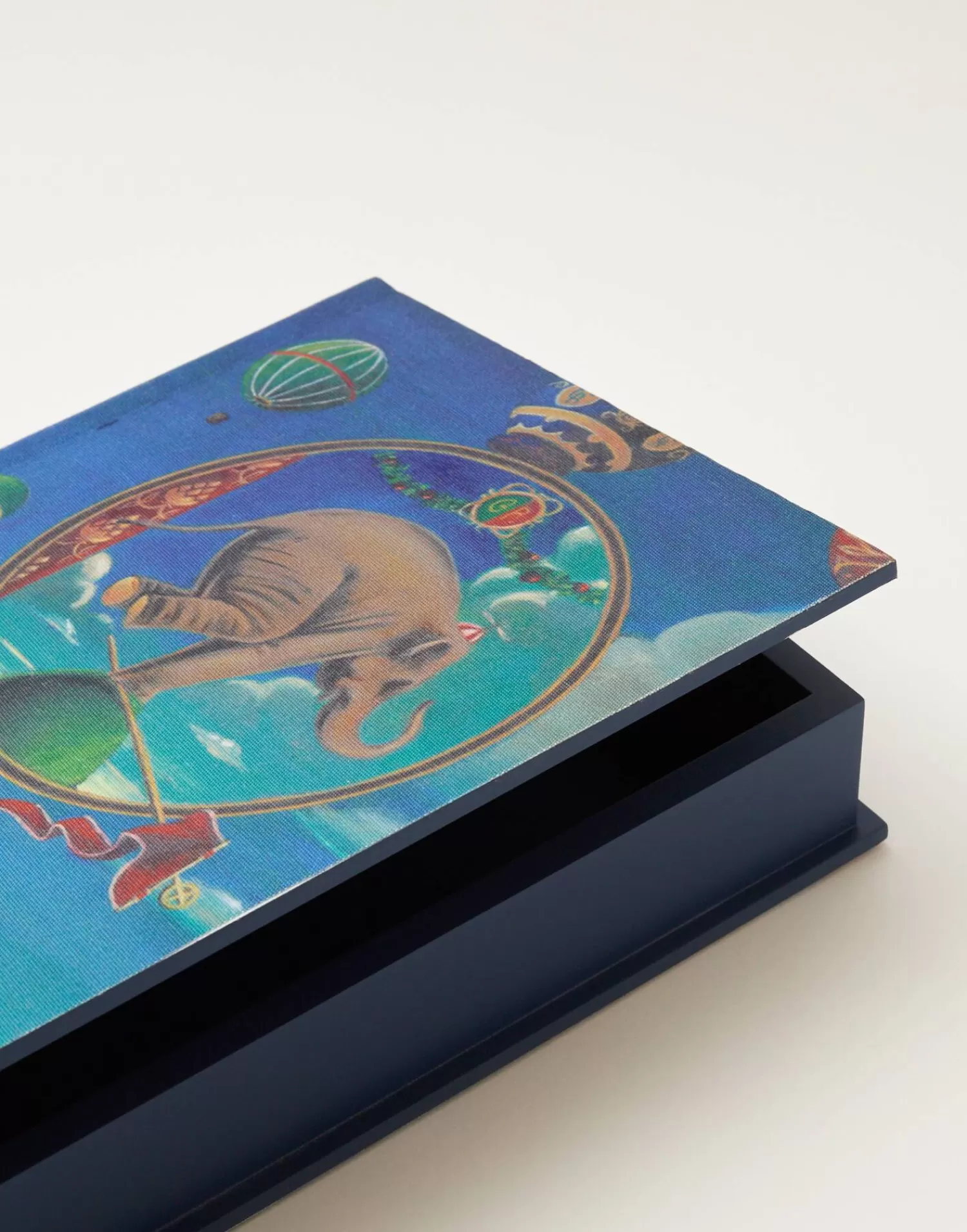 Decoration*Natura Selection Elephant Book-shaped Box 144158-Blue
