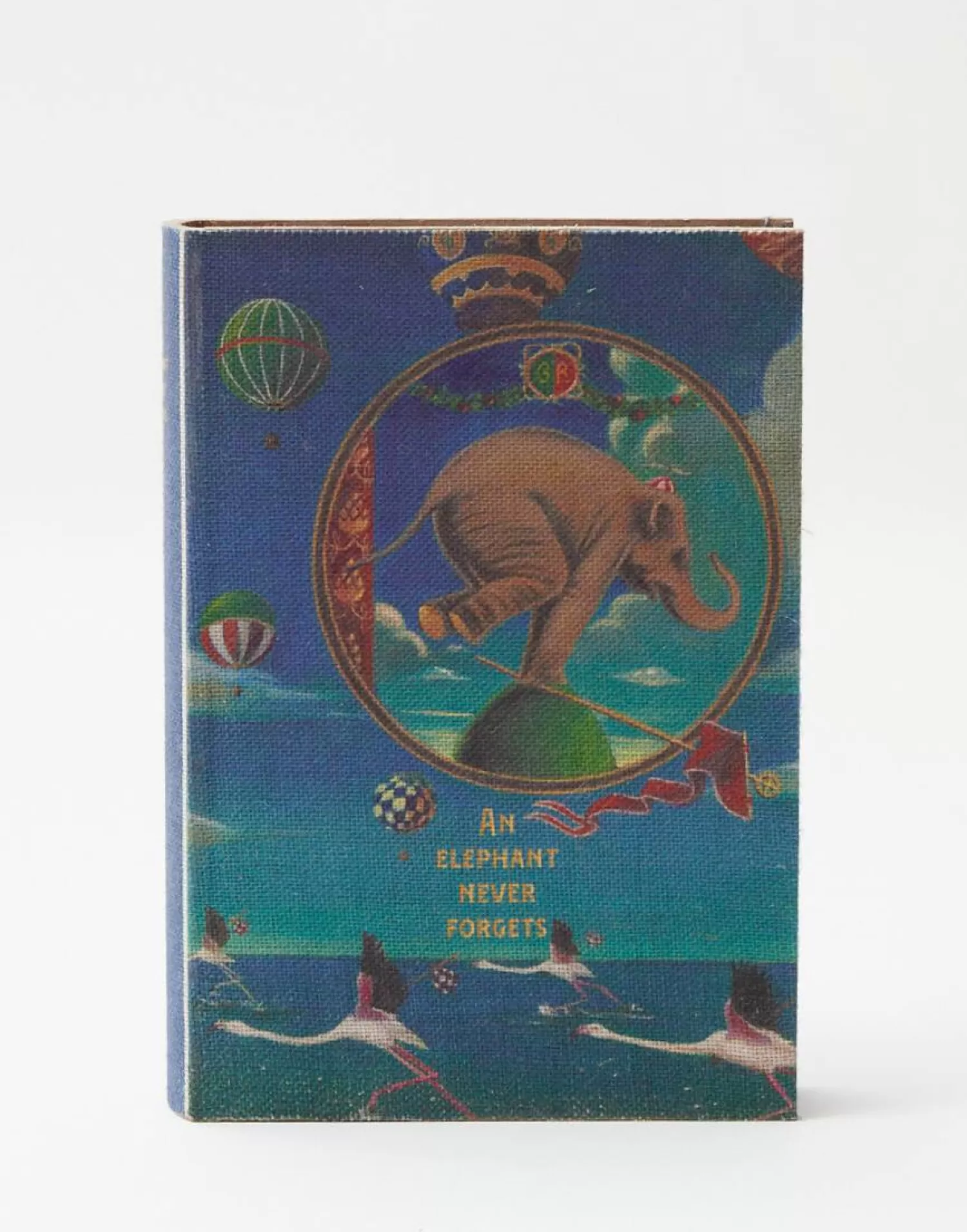 Decoration*Natura Selection Elephant Book-shaped Box 144158-Blue