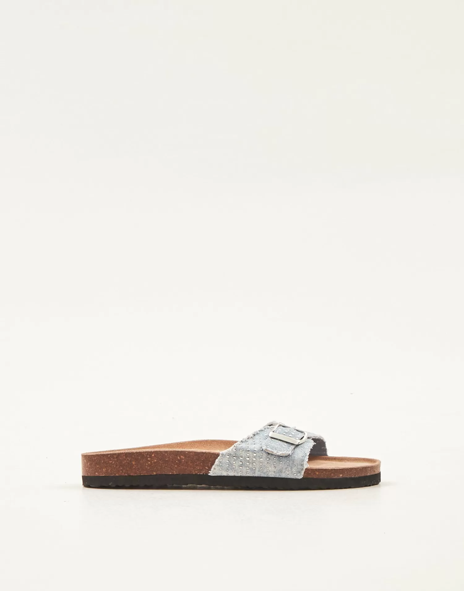 Footwear*Natura Selection Ergonomic Denim Slide Sandal 145448-BLUE