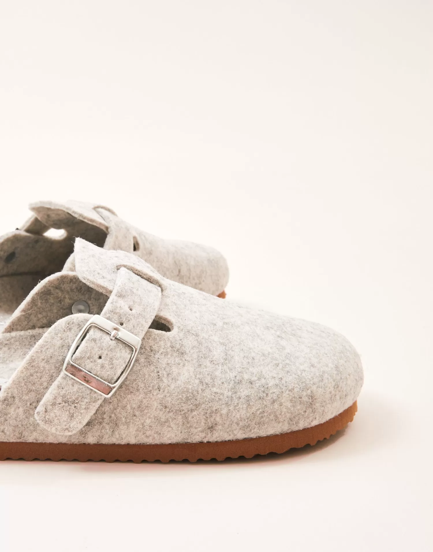 Slippers*Natura Selection Ergonomic Felt Clog 147549-GREY