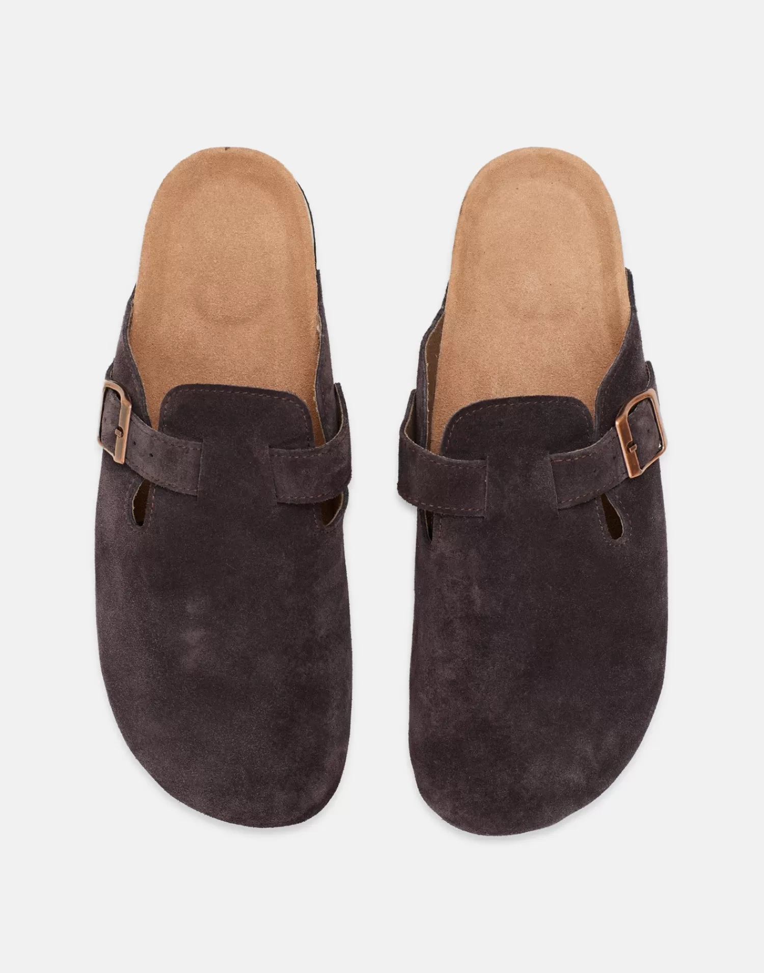 Footwear | Men*Natura Selection Ergonomic Leather Clog For Men 147855-CHOCOLATE