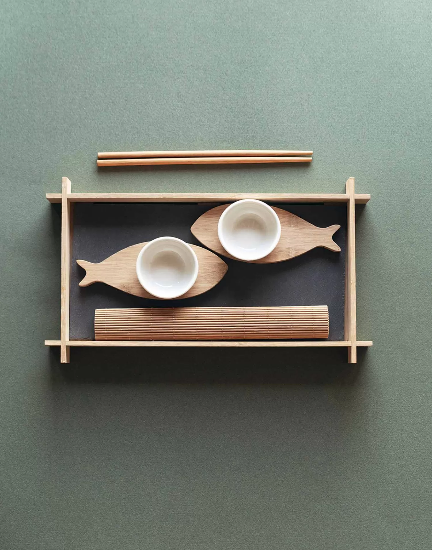 Kitchen*Natura Selection Fish Sushi Set For 2 124216-Natural