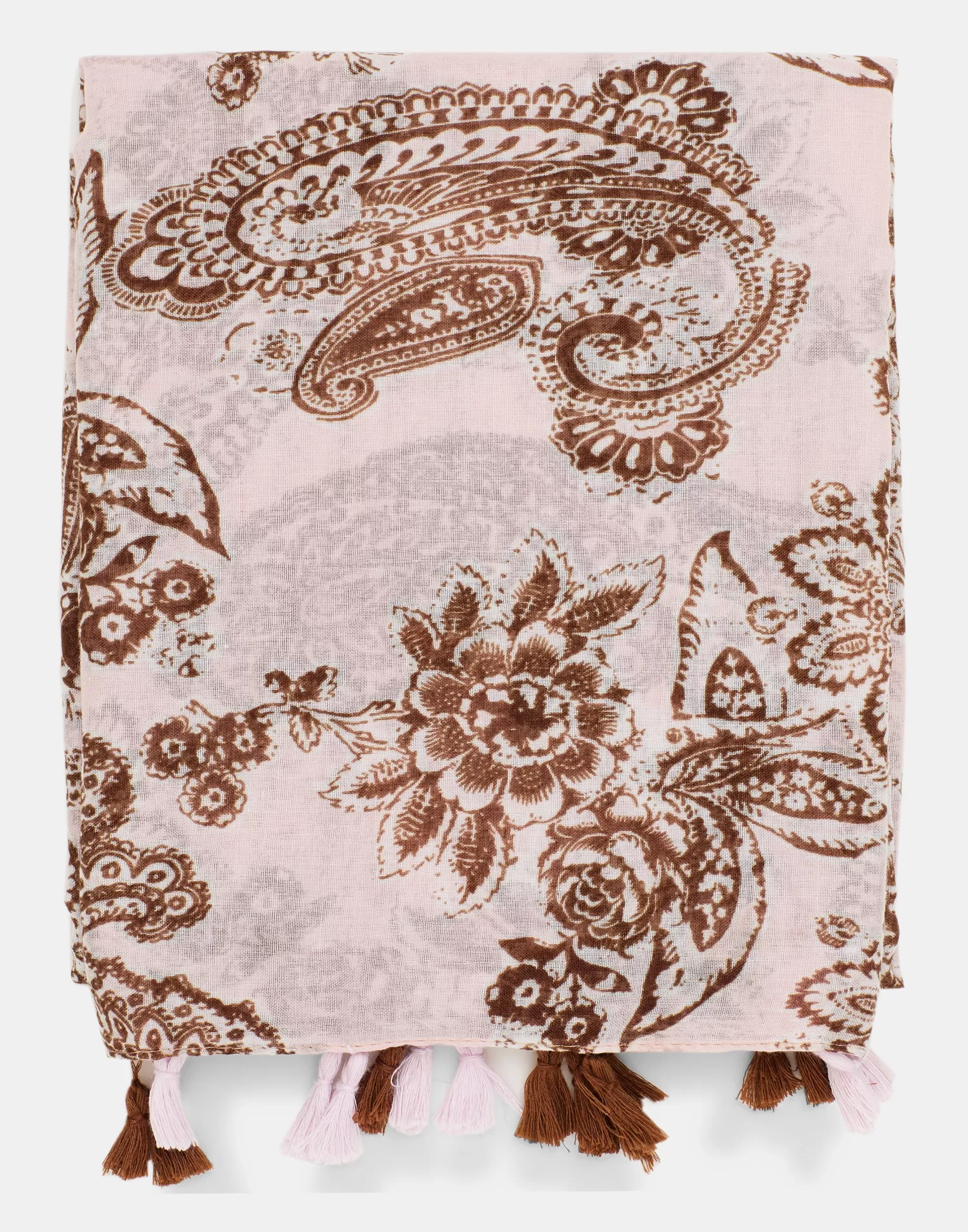 Scarves & Handkerchiefs*Natura Selection Floral Scarf 147880-BROWN