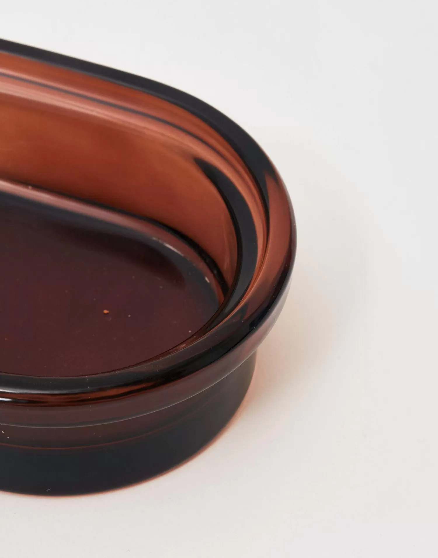 Bathroom*Natura Selection Glass Soap Dish 138399-caramel