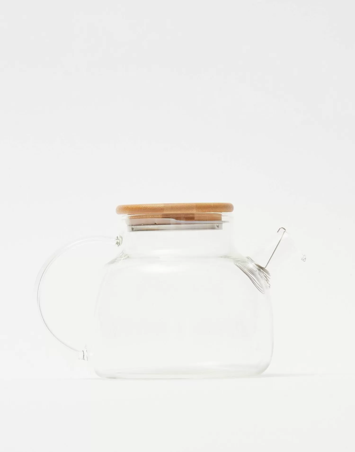 Kitchen*Natura Selection Glass Teapot With Bamboo Lid 144294-Transp