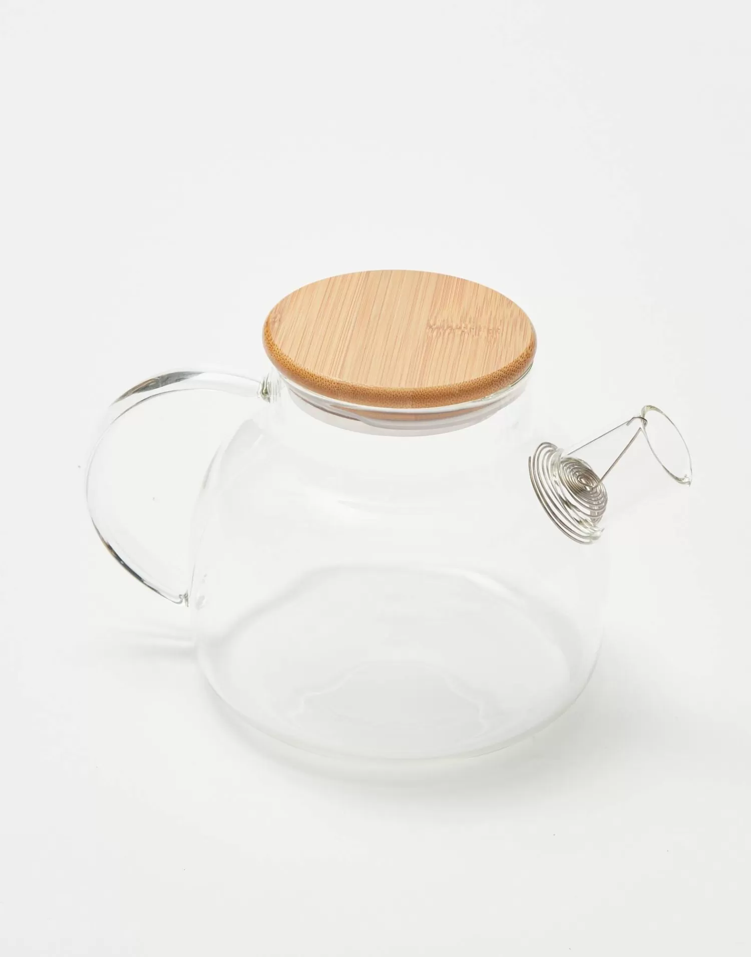 Kitchen*Natura Selection Glass Teapot With Bamboo Lid 144294-Transp