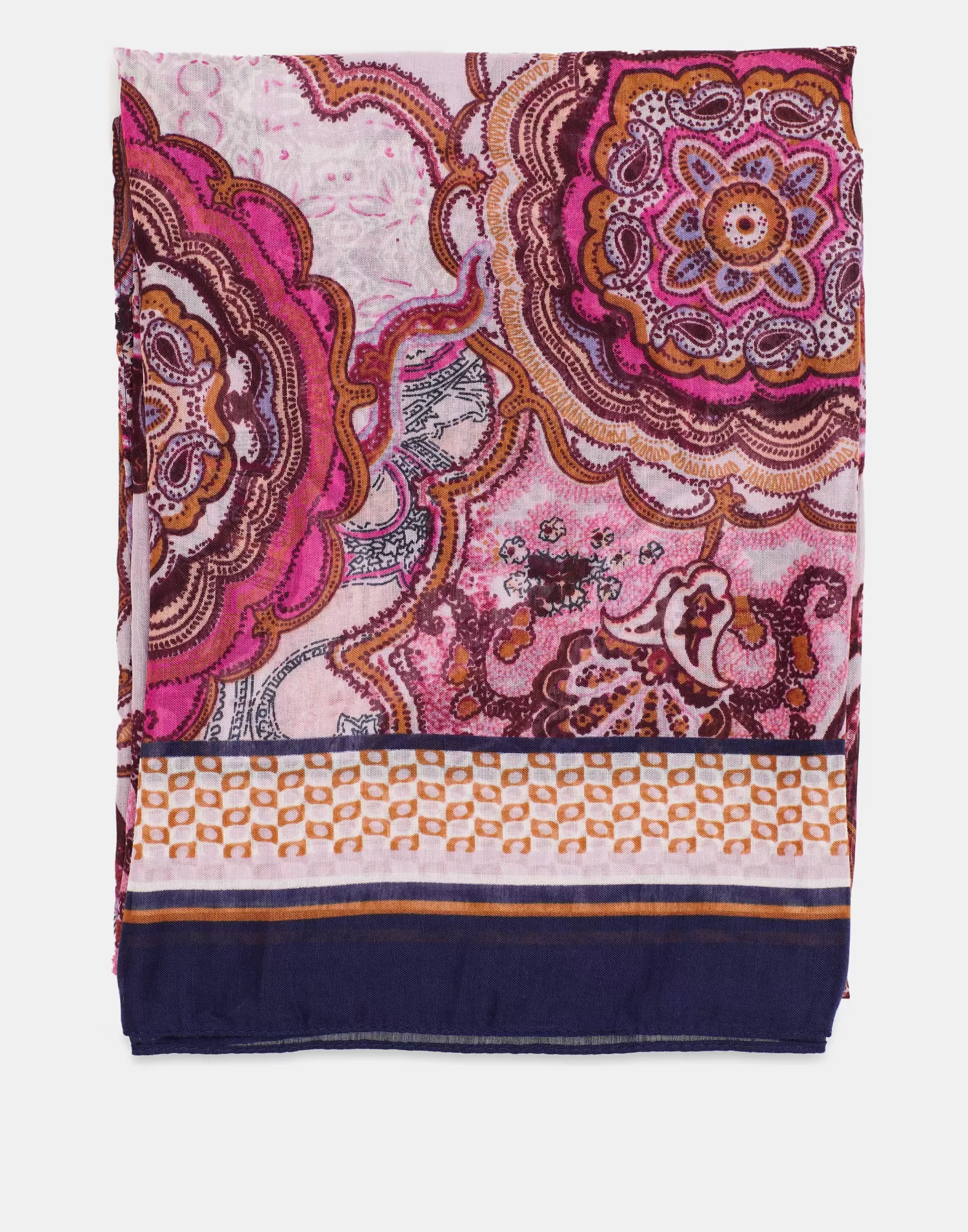 Scarves & Handkerchiefs*Natura Selection Hindu Flower Scarf 150599-MAUVE
