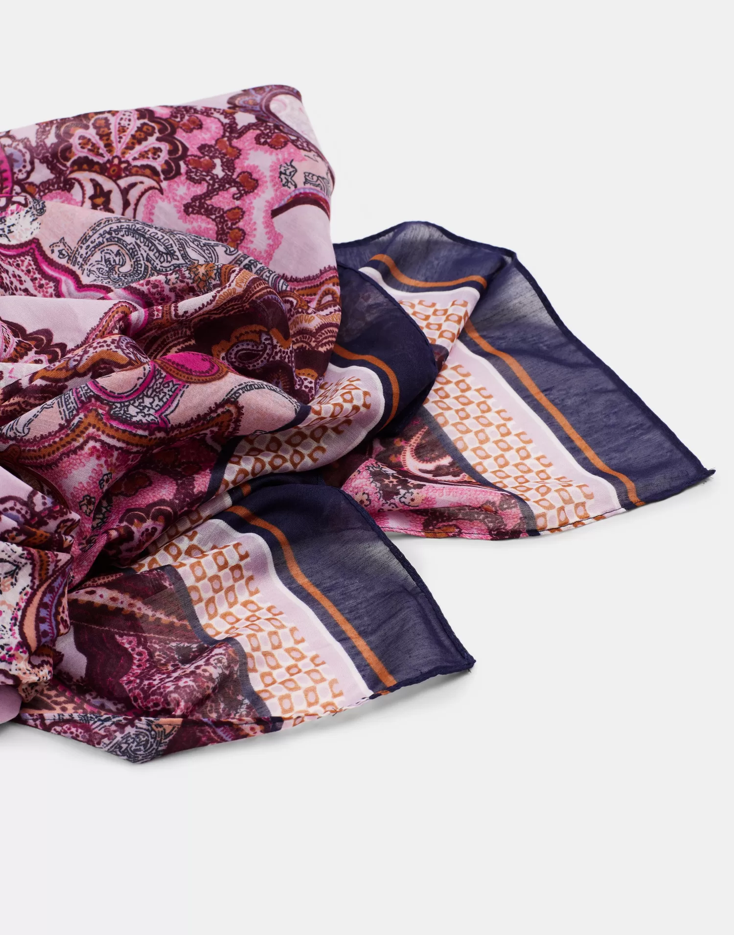 Scarves & Handkerchiefs*Natura Selection Hindu Flower Scarf 150599-MAUVE