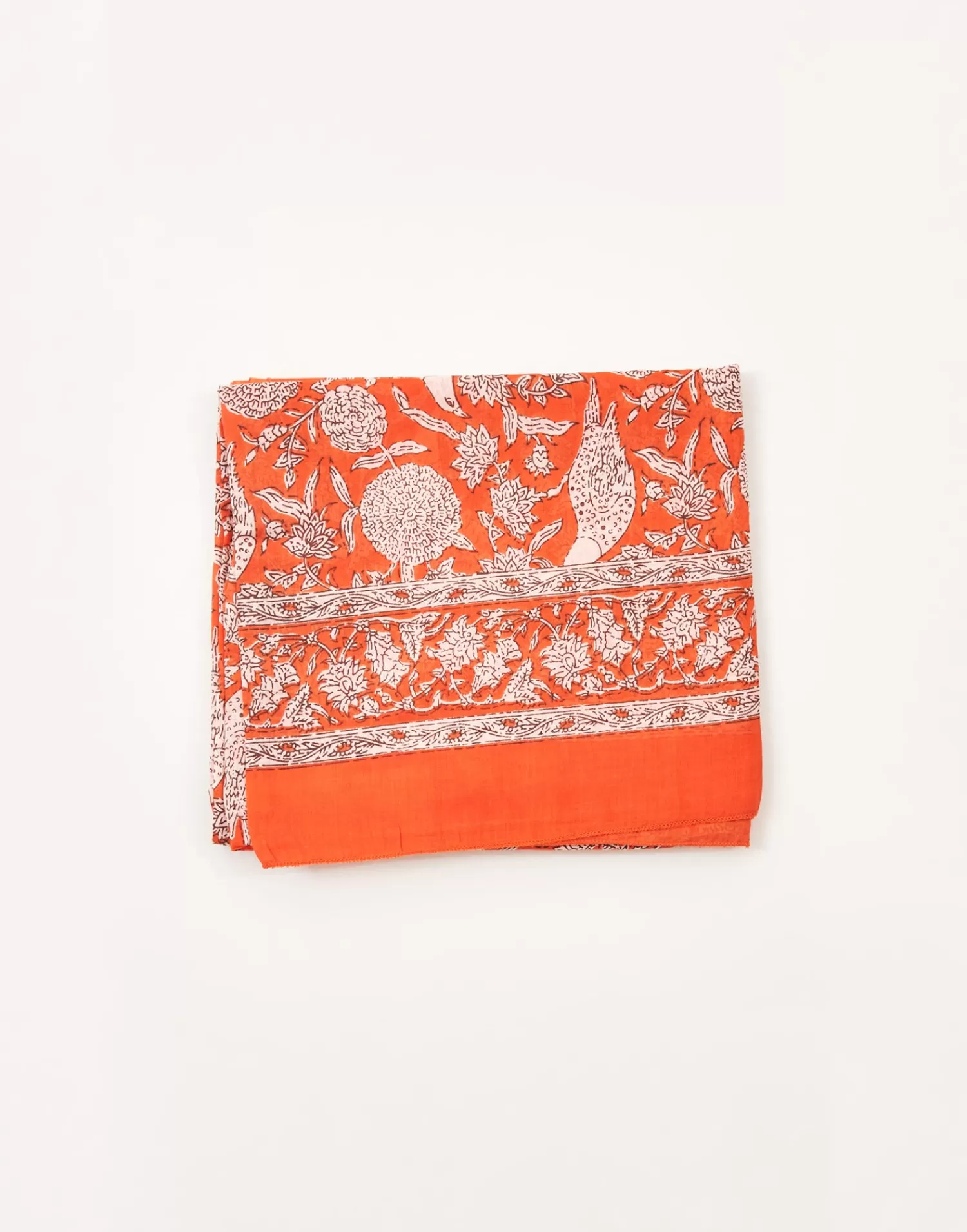 Scarves & Handkerchiefs*Natura Selection Indian Print Scarf 145789-ORANGE