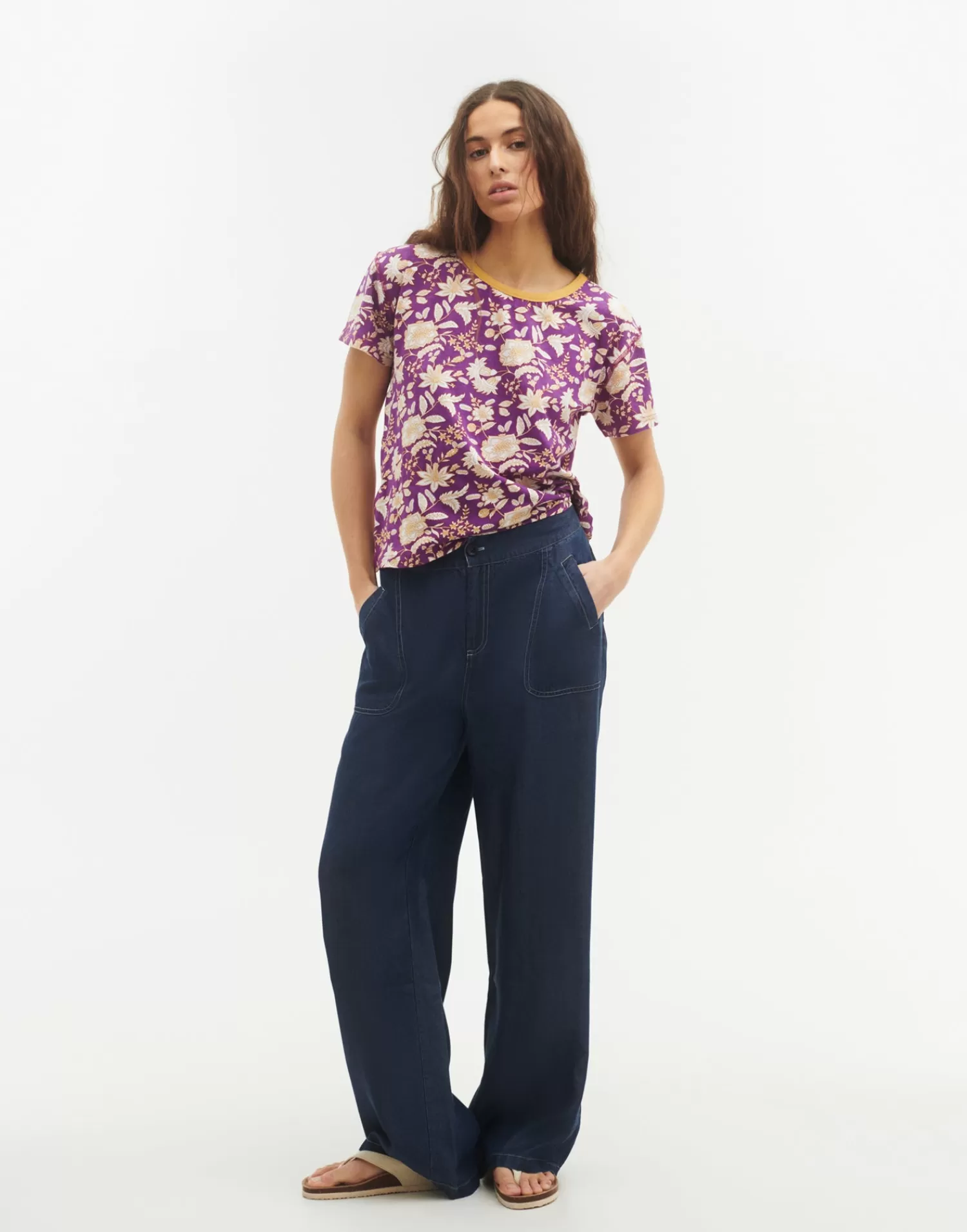 T-Shirts & Tops*Natura Selection Indian Print T-shirt 145957-LILAC