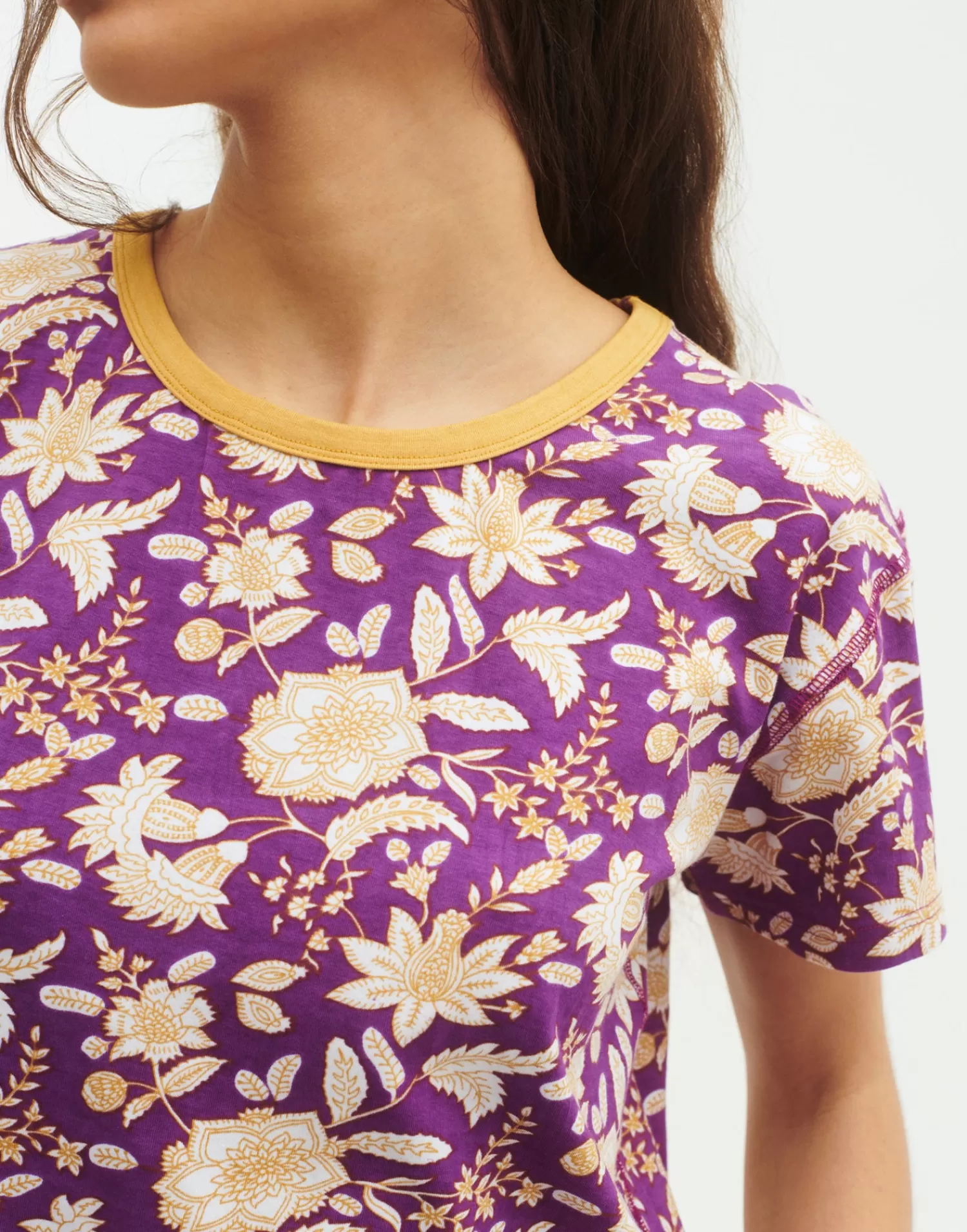 T-Shirts & Tops*Natura Selection Indian Print T-shirt 145957-LILAC