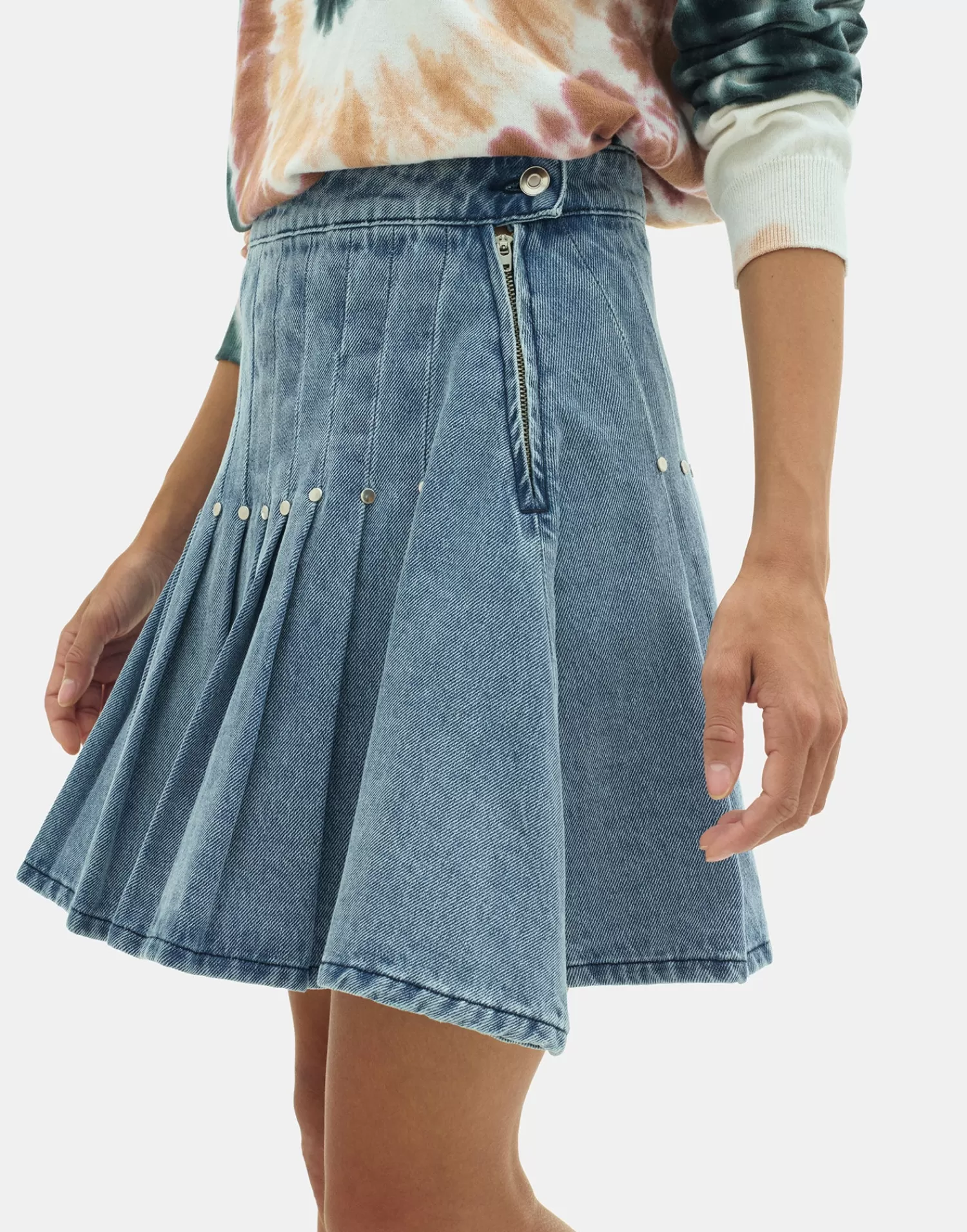 Skirts*Natura Selection Isfrid Denim Mini Skirt 149777-BLUE