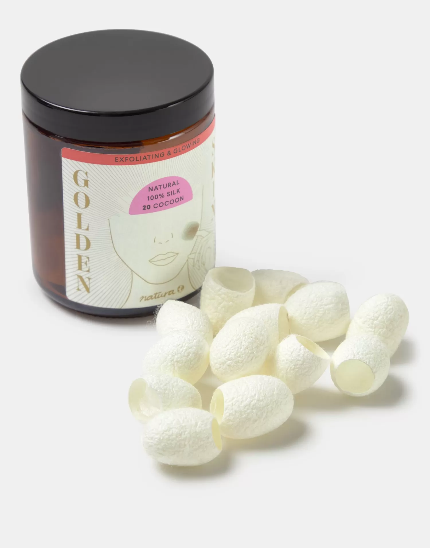 Bodycare & Beauty | Bodycare & Beauty*Natura Selection Jar Of 20 Exfoliating Silkworm Cocoons 148152-ECRU