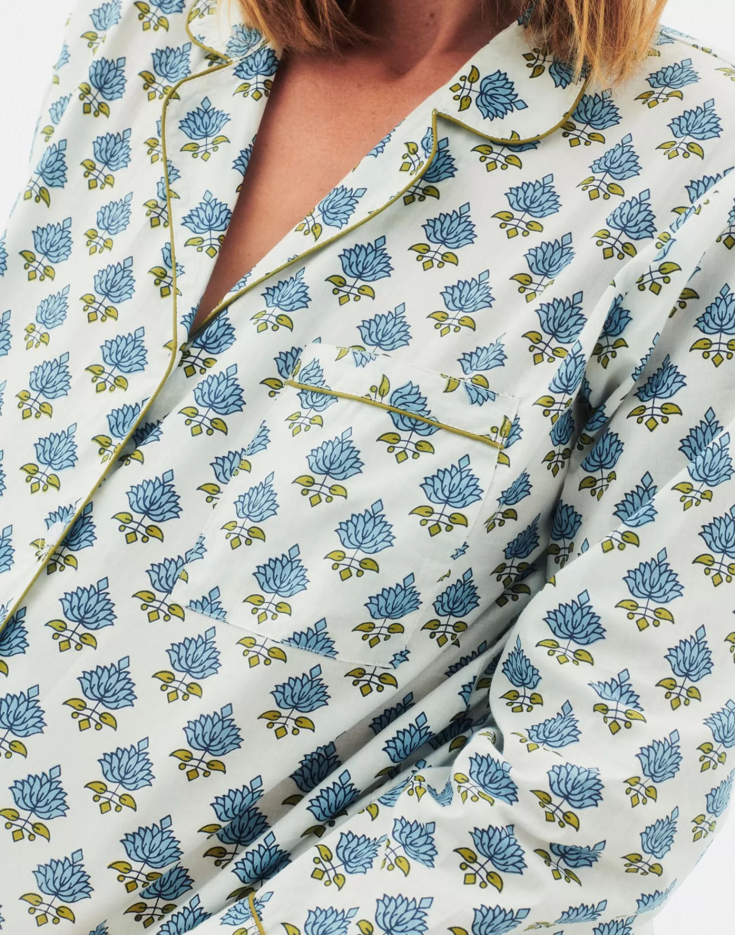 Pyjamas*Natura Selection Jaya Cambric Pyjama 150505-BLUE