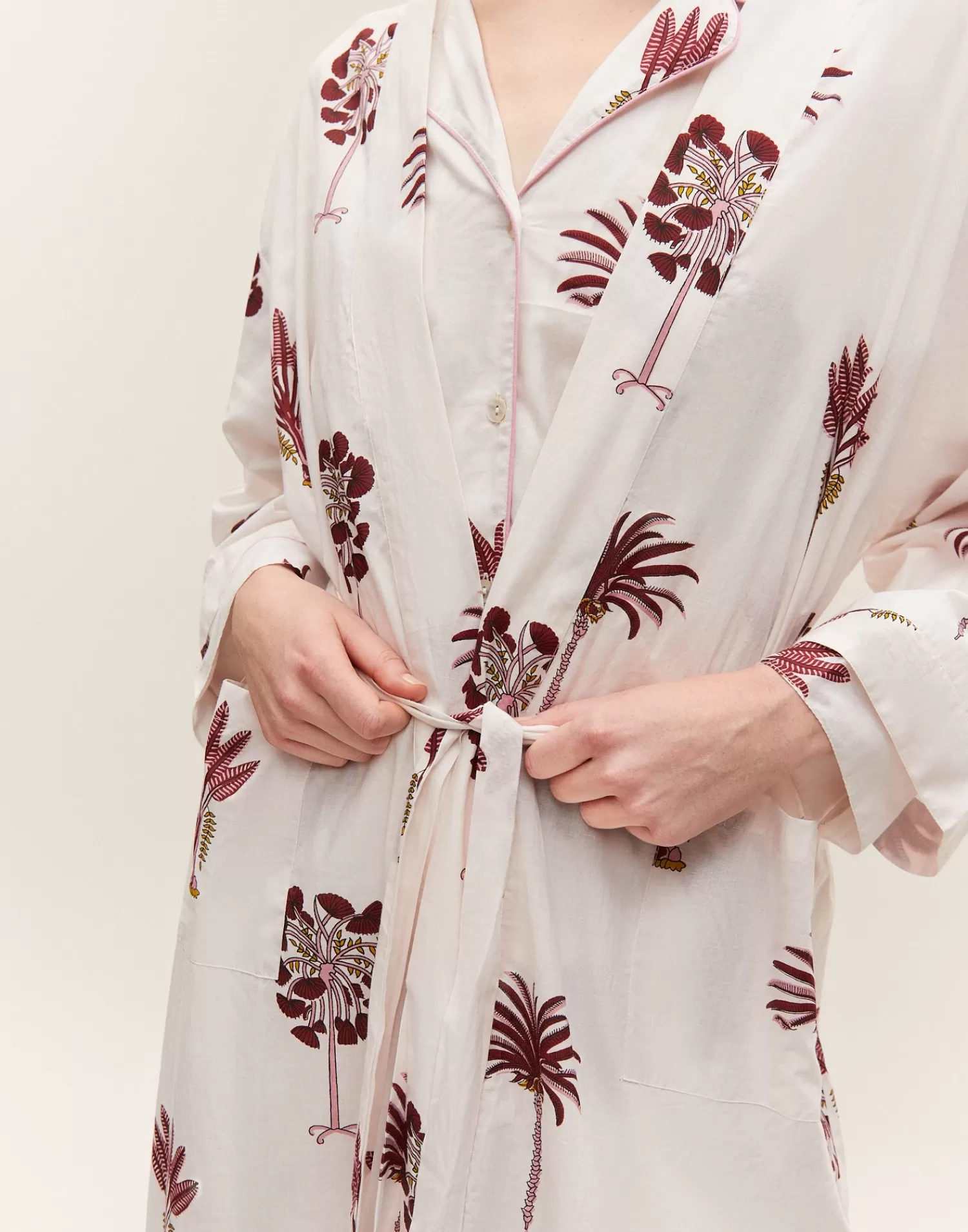 Pyjamas*Natura Selection Jaya Robe 145664-ECRU