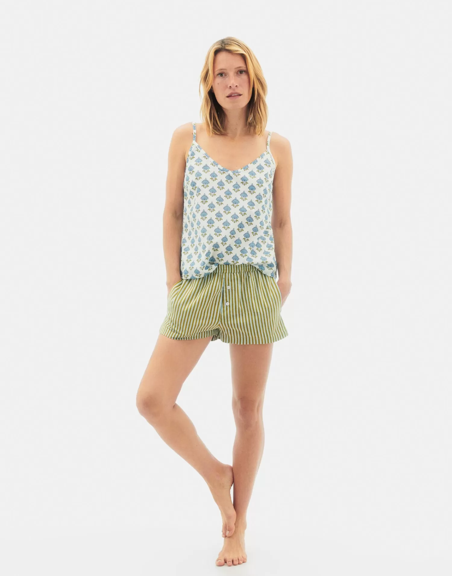 Pyjamas*Natura Selection Jaya Top 147806-BLUE