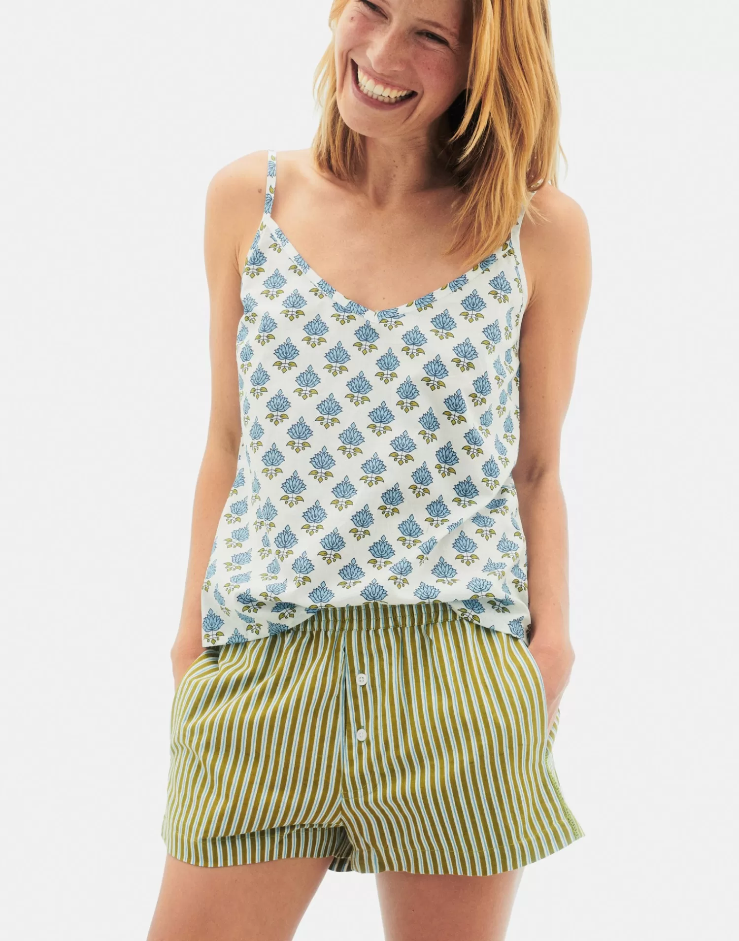 Pyjamas*Natura Selection Jaya Top 147806-BLUE