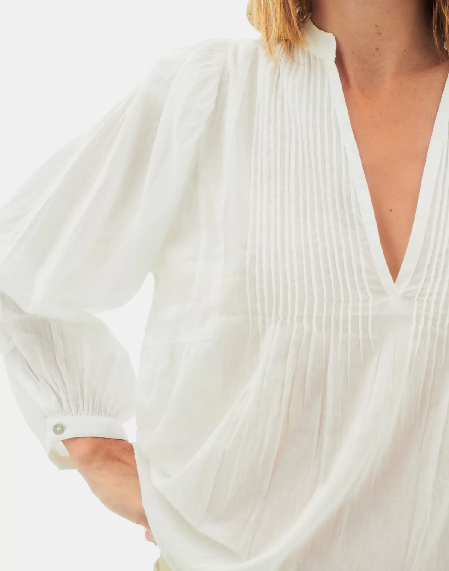 Shirts & Blouses*Natura Selection Lagos Blouse 147732-WHITE