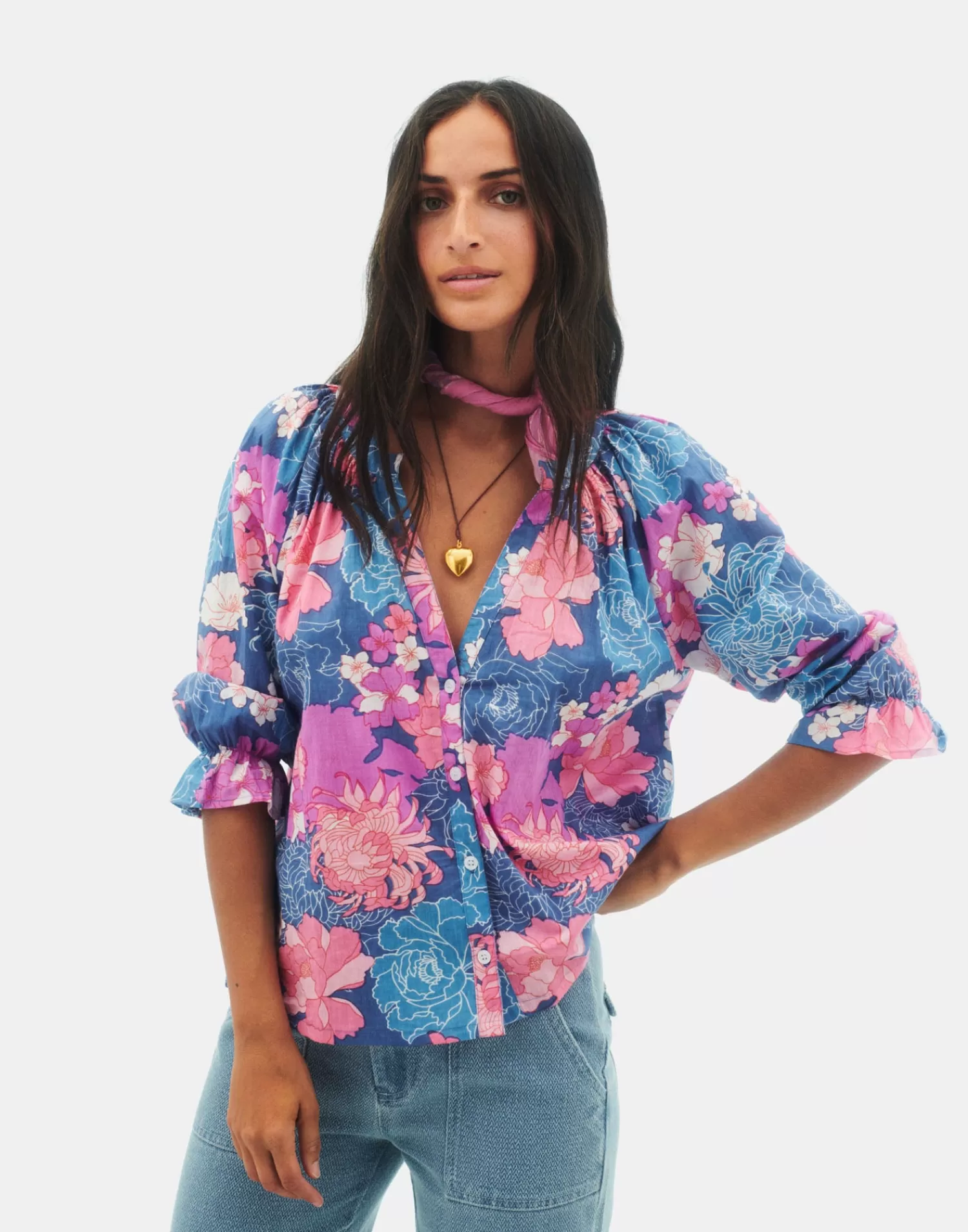 Shirts & Blouses*Natura Selection Lahaina Shirt 147804-BLUE