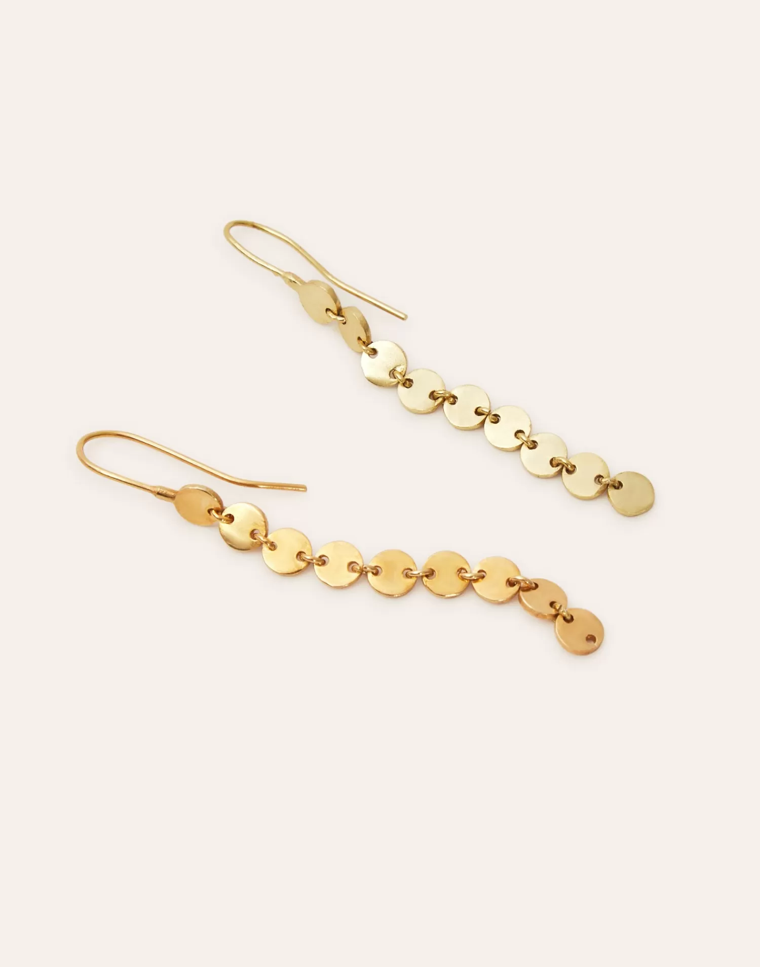 Jewelry*Natura Selection Long Circle Earrings 145820-GOLD