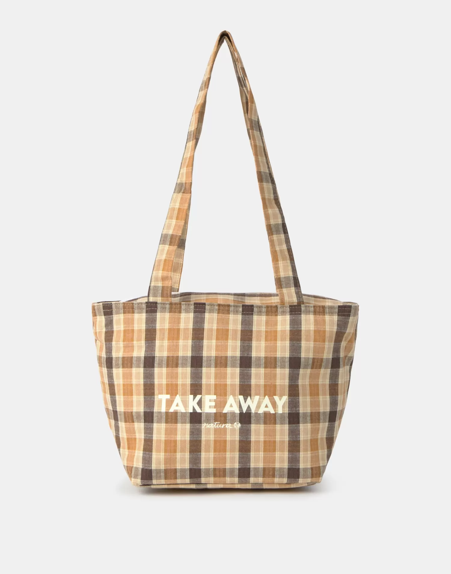 Kitchen*Natura Selection Lunch Bag With Long Handles 148145-BROWN