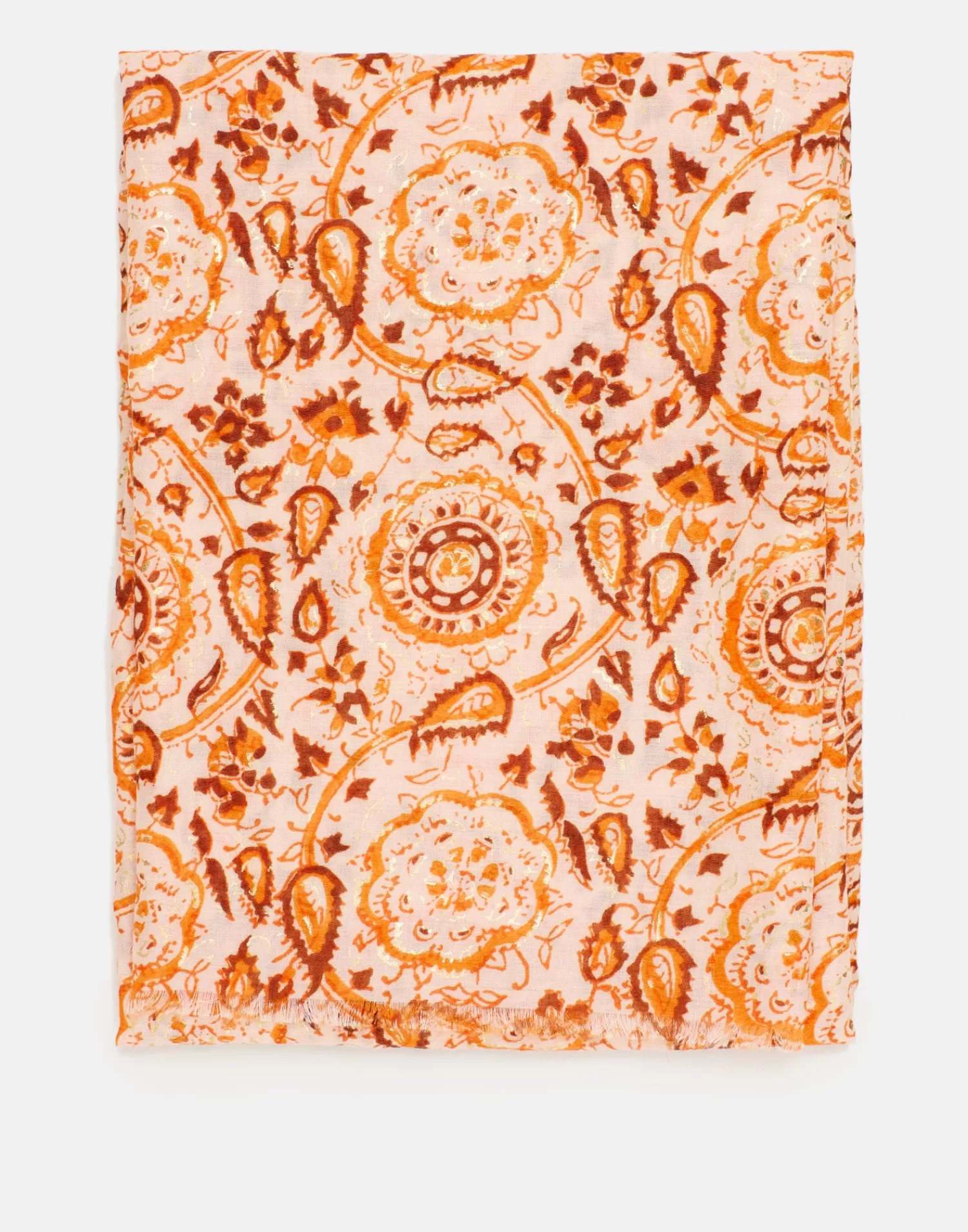 Scarves & Handkerchiefs*Natura Selection Lurex Scarf 150508-ORANGE
