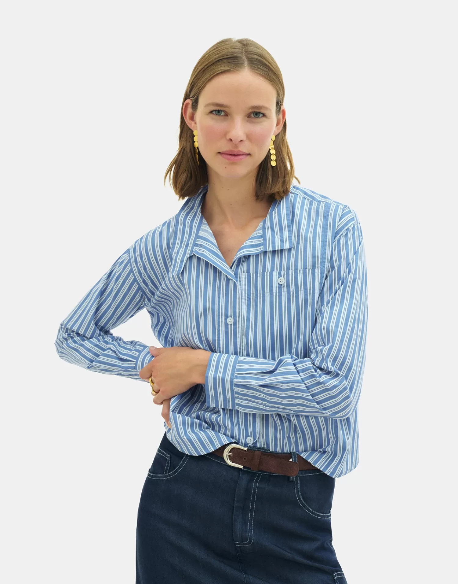 Shirts & Blouses*Natura Selection Meriwa Shirt 149748-BLUE