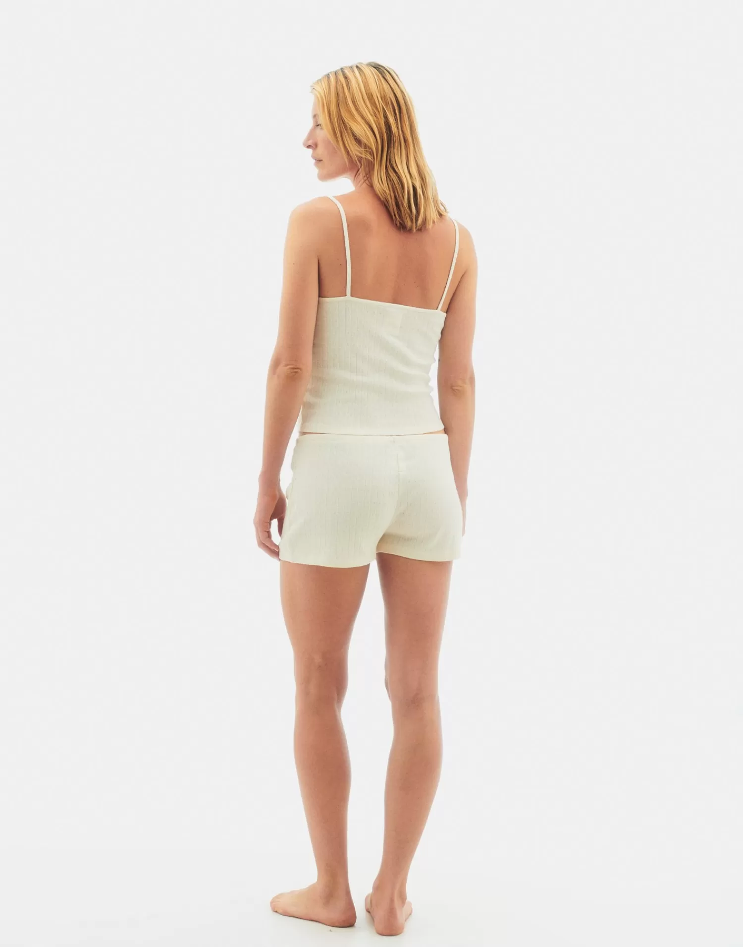 Pyjamas*Natura Selection Open Knit Shorts 147840-OFFWHITE