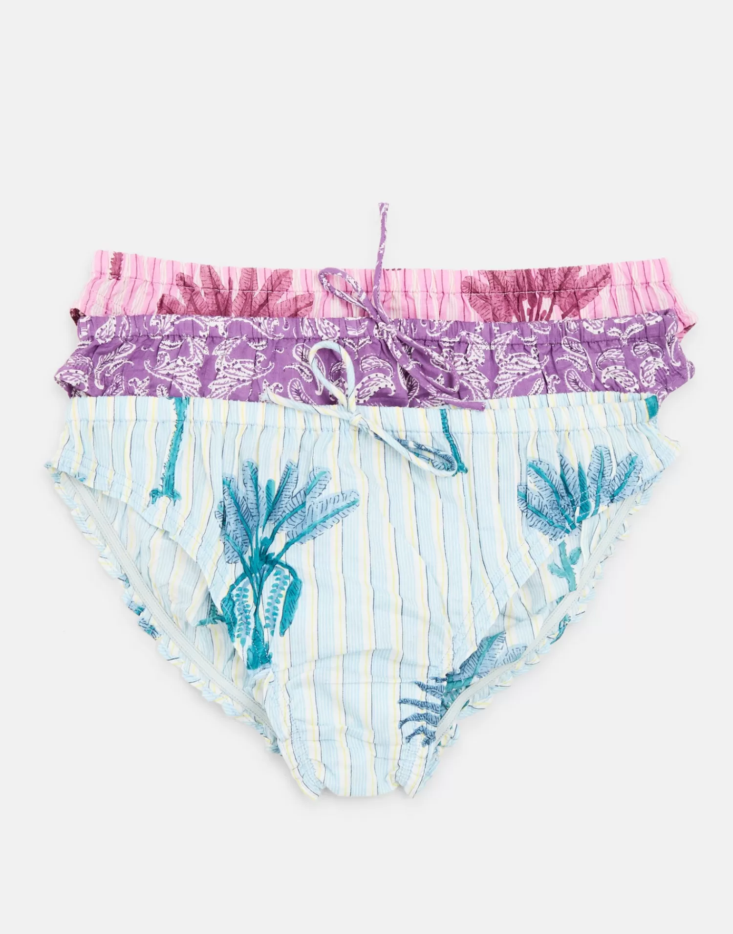 Underwear*Natura Selection Pack Of 3 Jaya Briefs 147890-PALMS