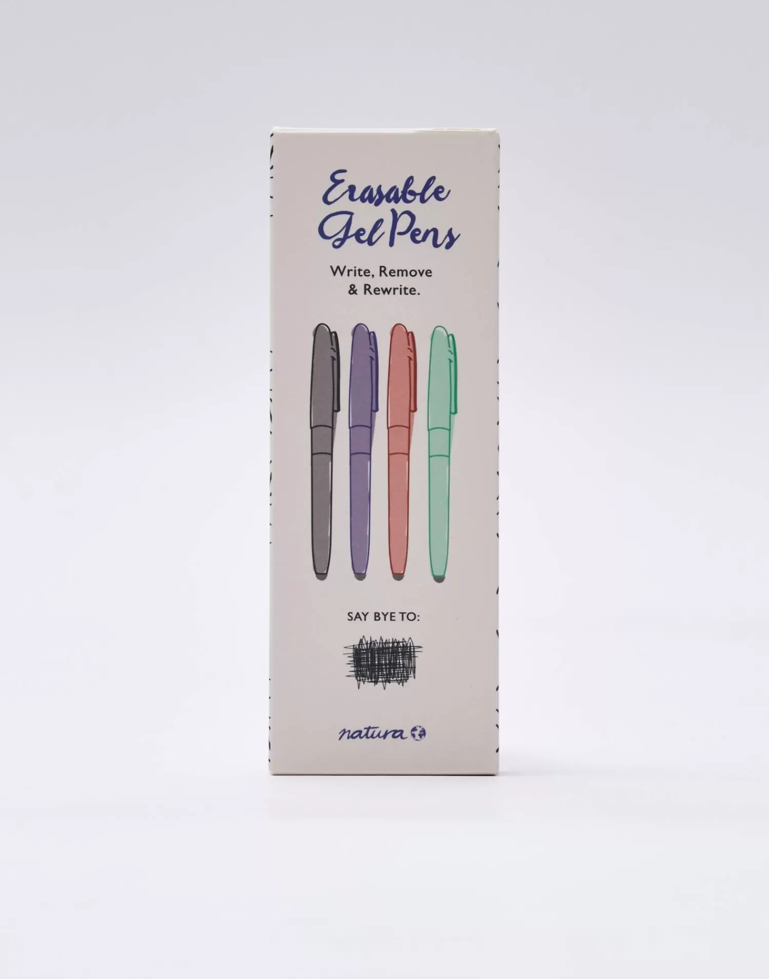 Stationery*Natura Selection Pack Of 4 Erasable Pens 142240-ASSORTED