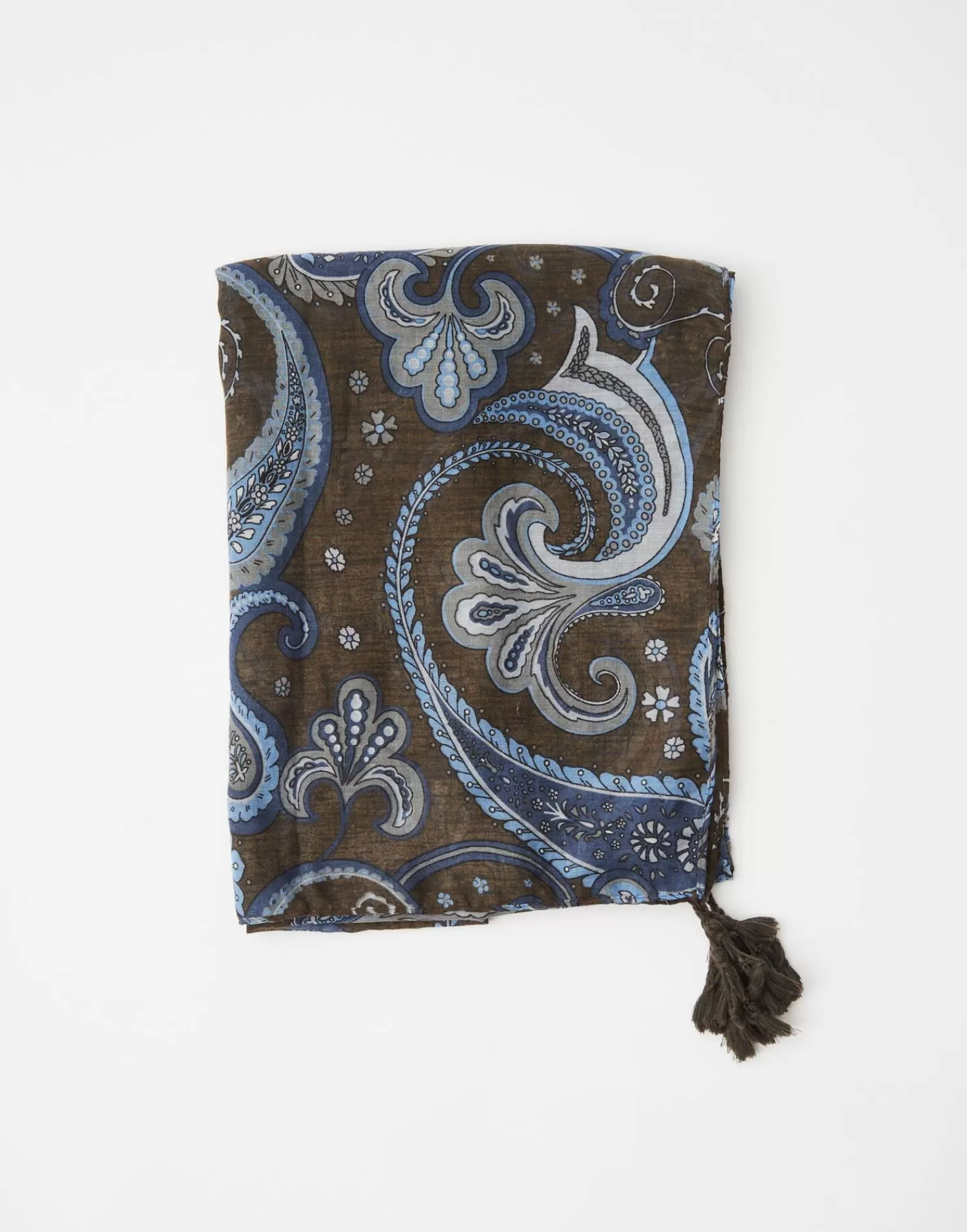 Scarves & Handkerchiefs*Natura Selection Paisley Scarf 143941-Darkgrey