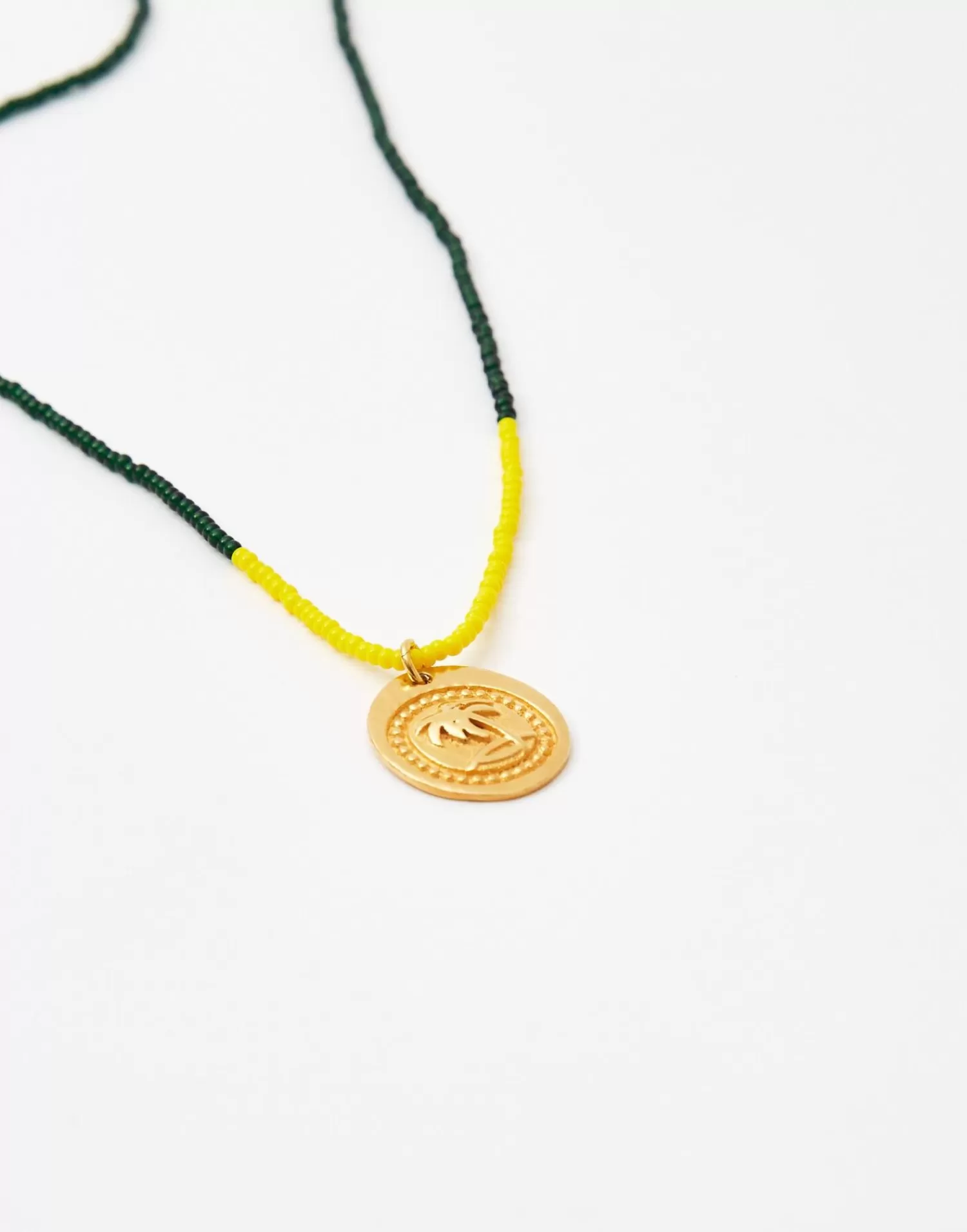 Jewelry*Natura Selection Palm Tree Medal Necklace 139906-Gold