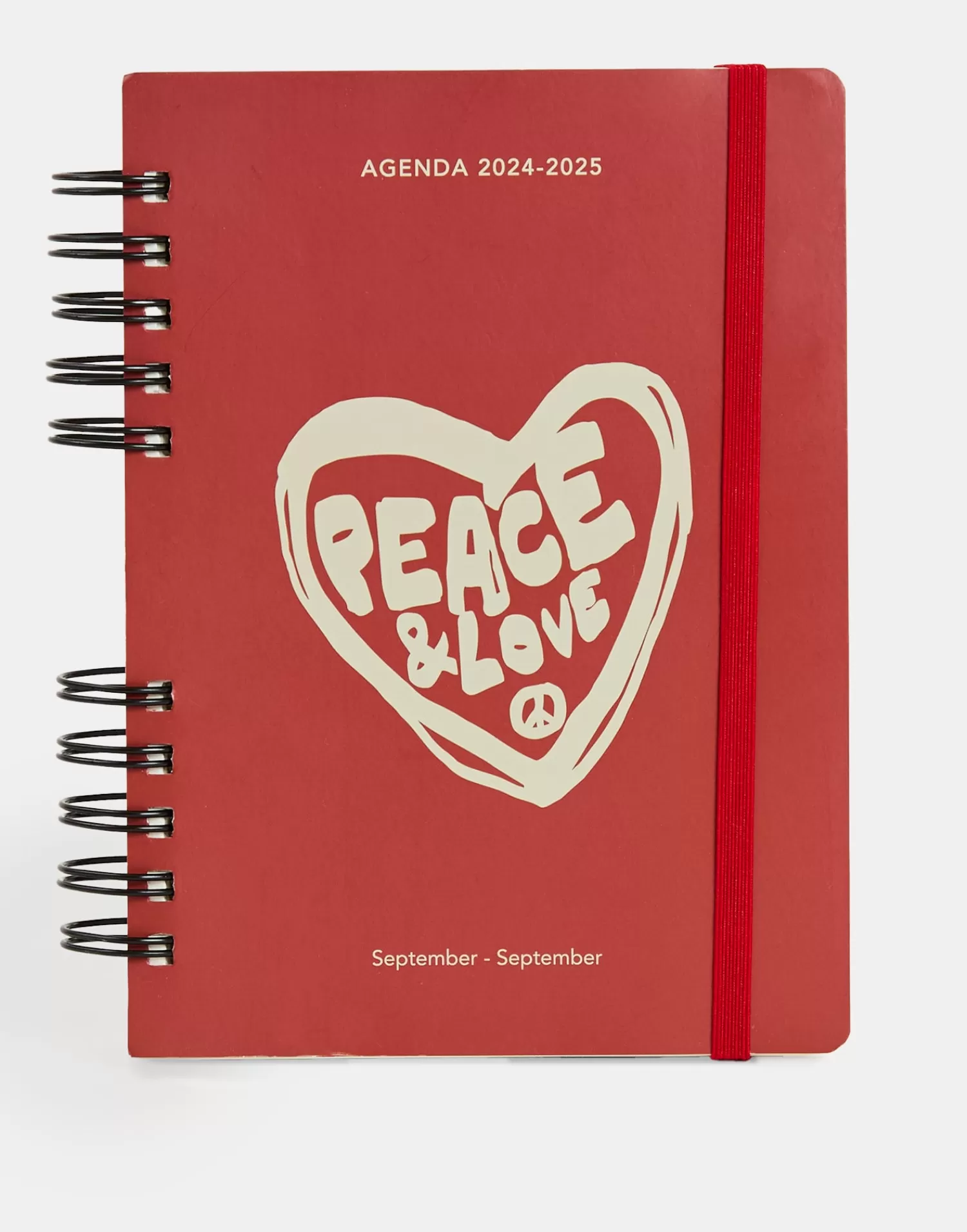 Stationery | Planners*Natura Selection Peace And Love School Planner 2024-2025 147946-RED