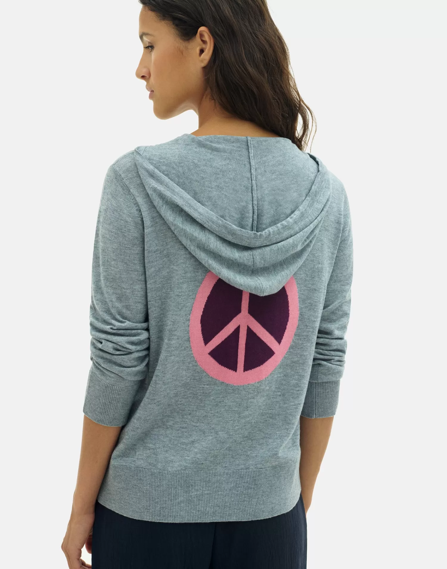 Sweaters & Cardigans*Natura Selection Peace Sweatshirt 150039-GREY